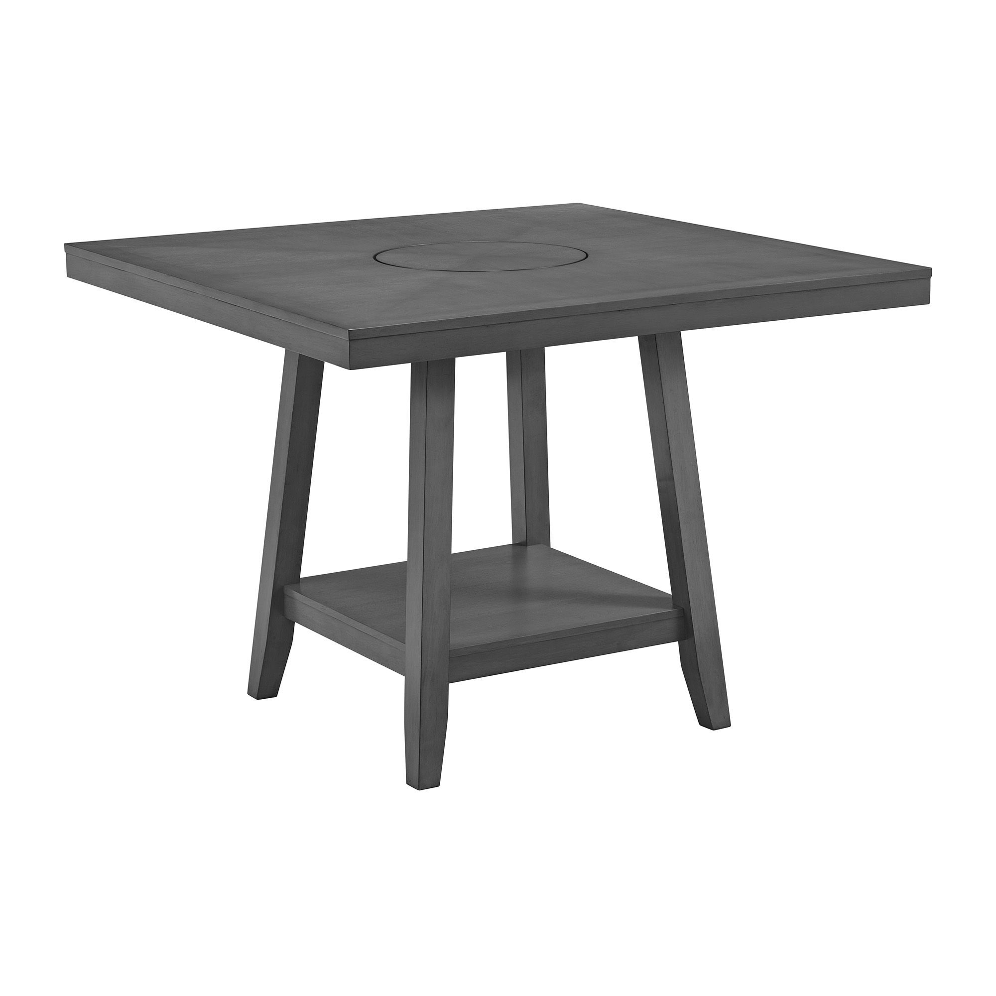 Square Counter Table With Lazy Susan