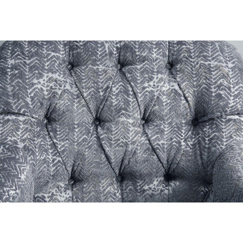 Gaura - Chair With Pillow - Dark Gray Velvet, dark gray, view 4