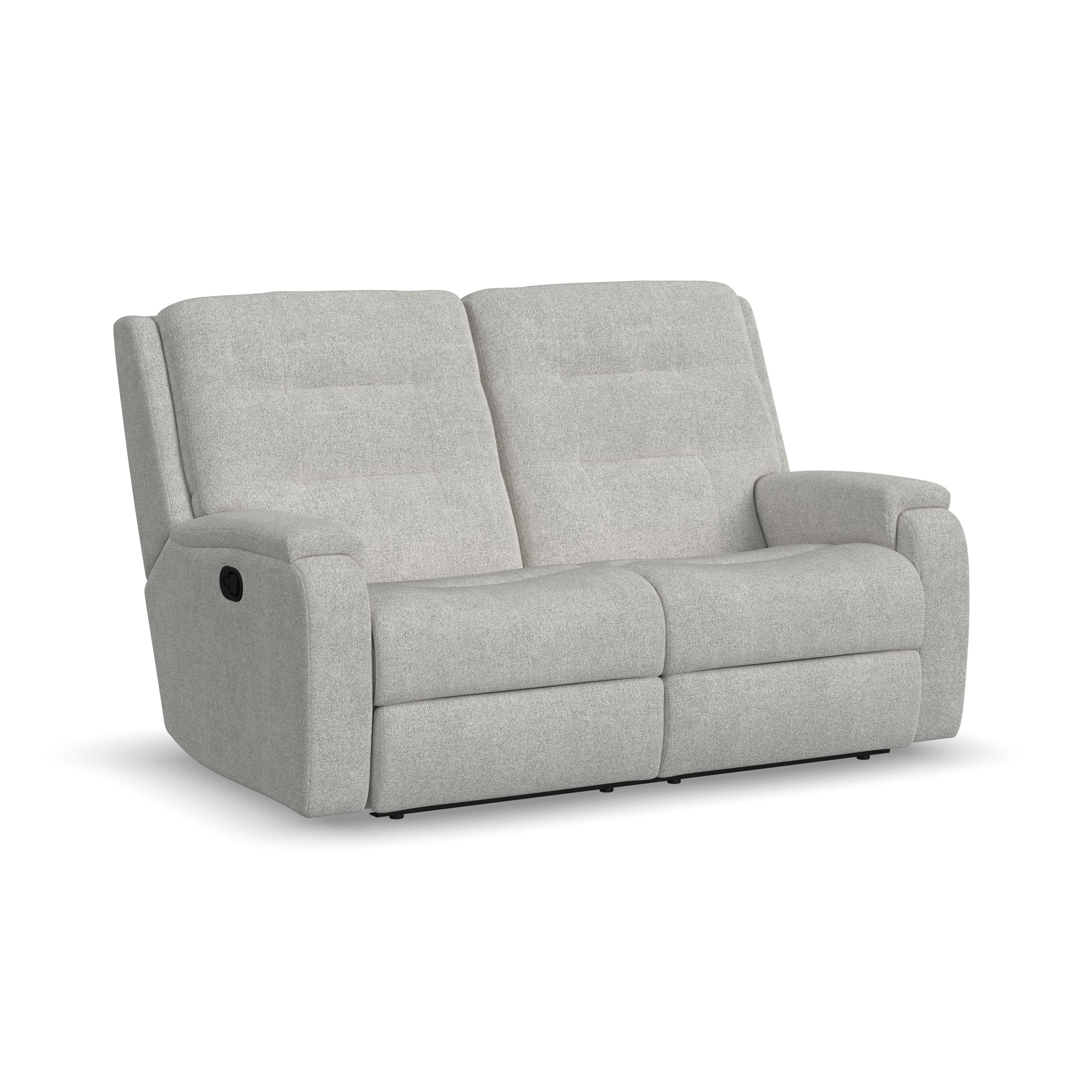 Arlo - Transitional Fabric Reclining Loveseat, dark gray, view 2