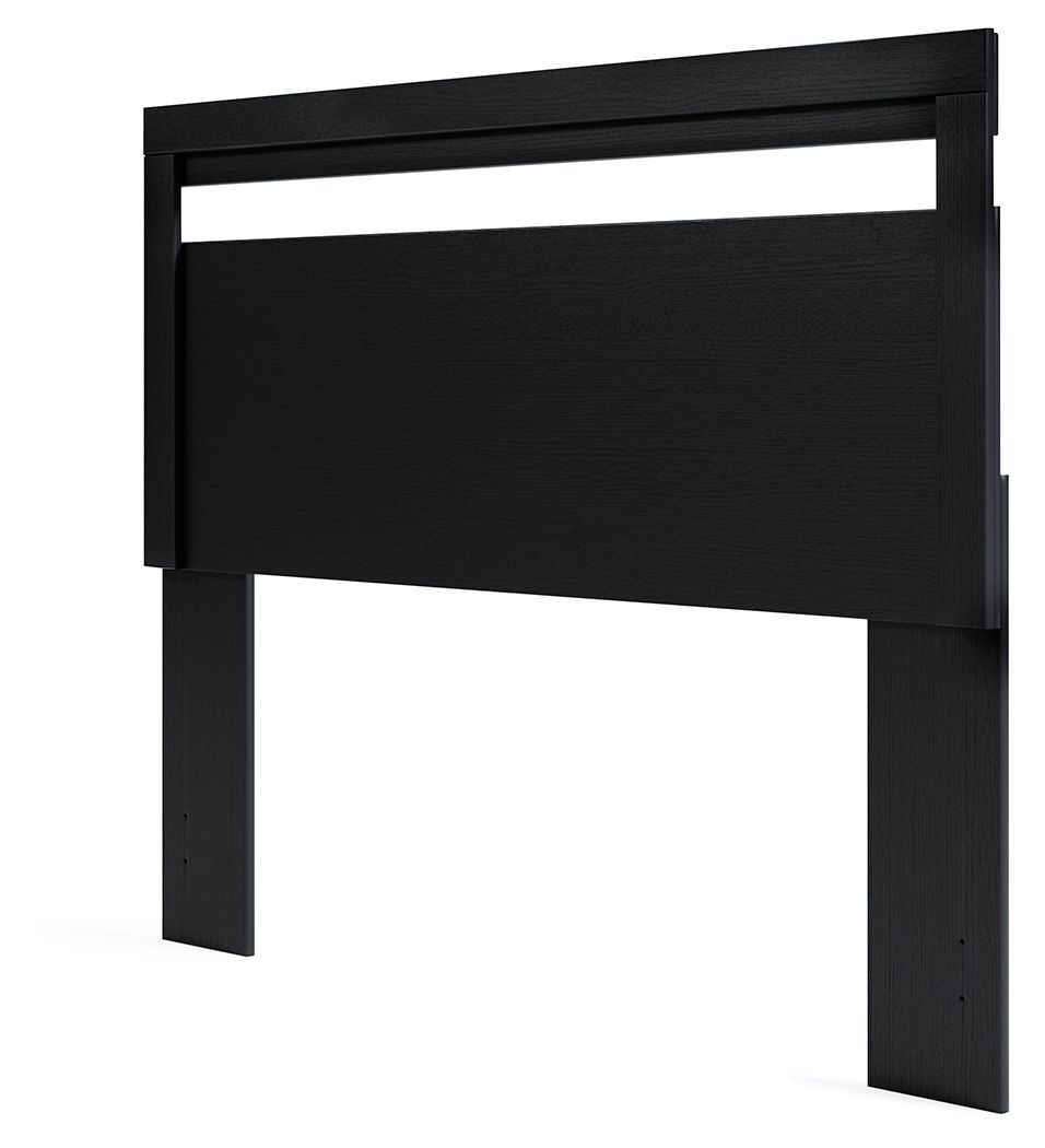 Finch – Queen Panel Headboard – Black