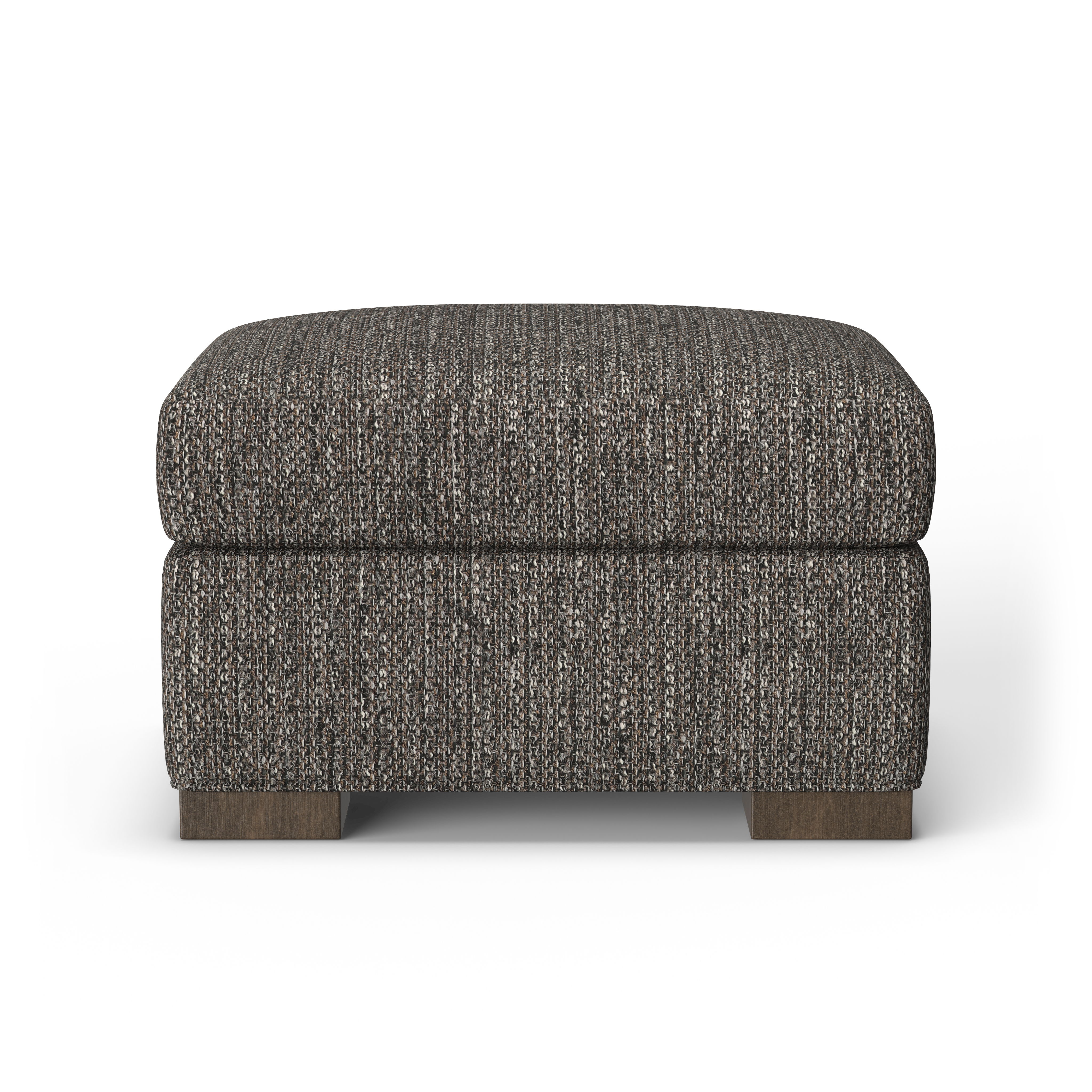 Jasper - Fabric Stationary Ottoman, dark gray, view 6