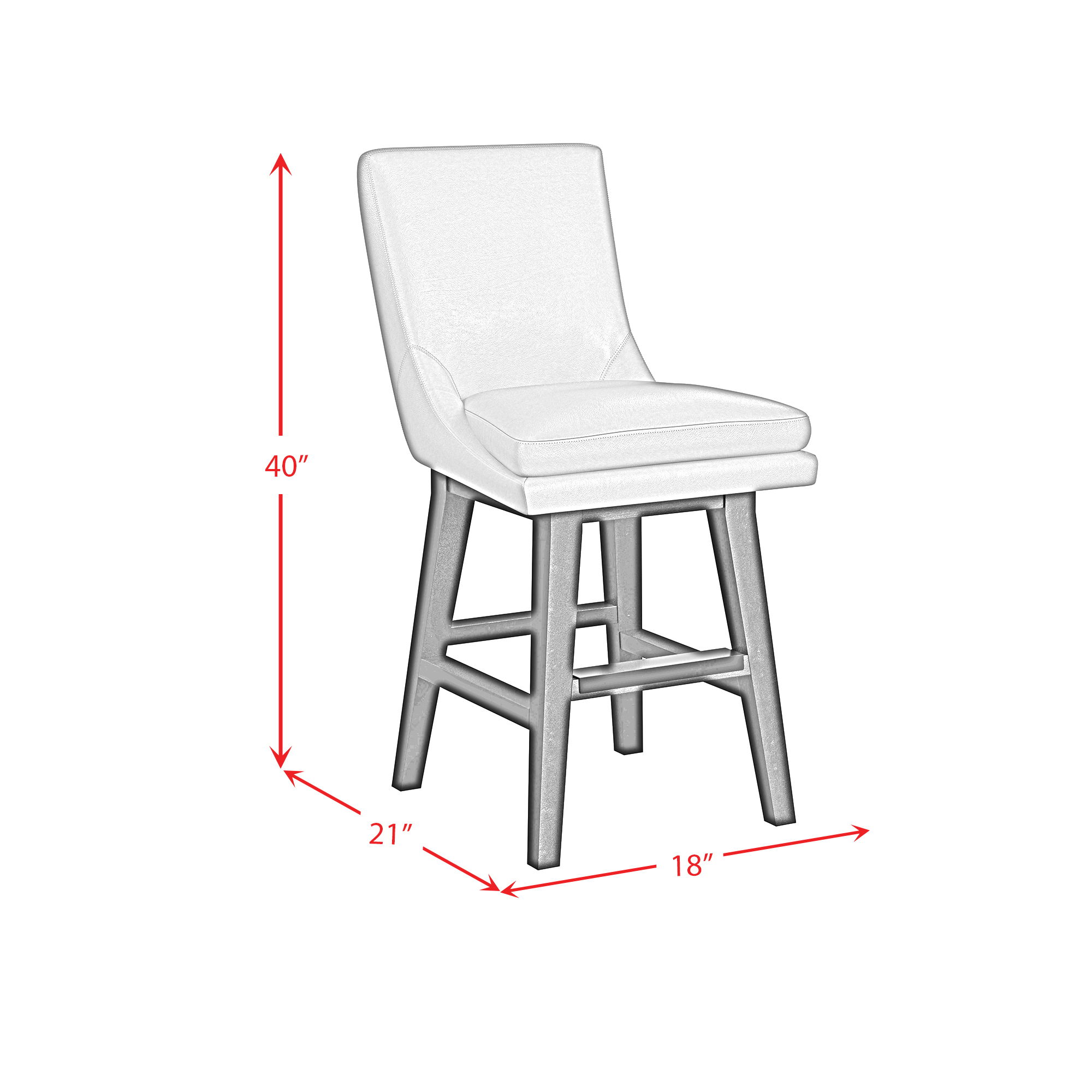 Villanova - Swivel PU Counter Stool (Set of 2) - Espresso / Beige