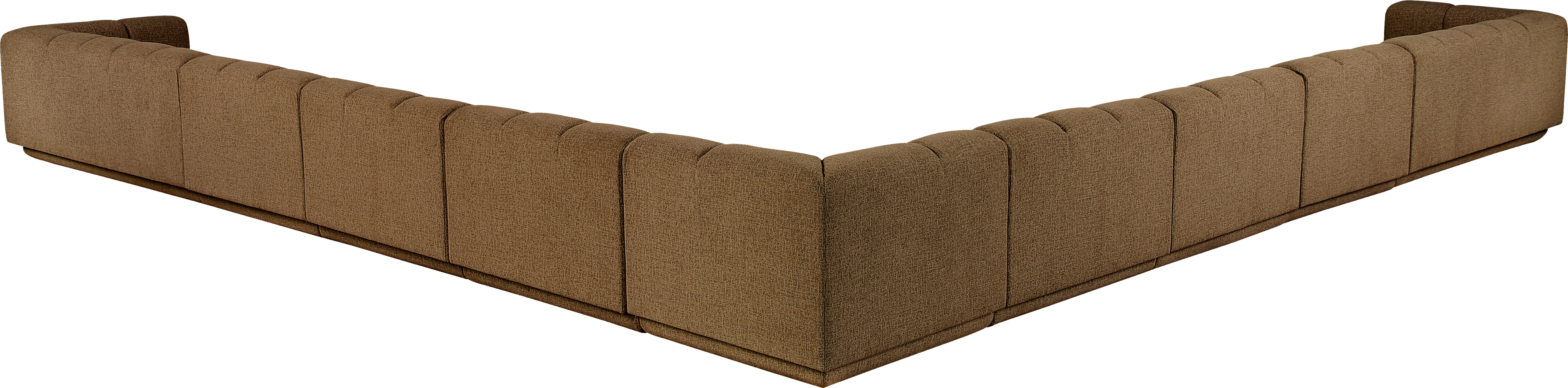 Modari - Fabric Upholstered 9 Piece Modular Sectional - Brown