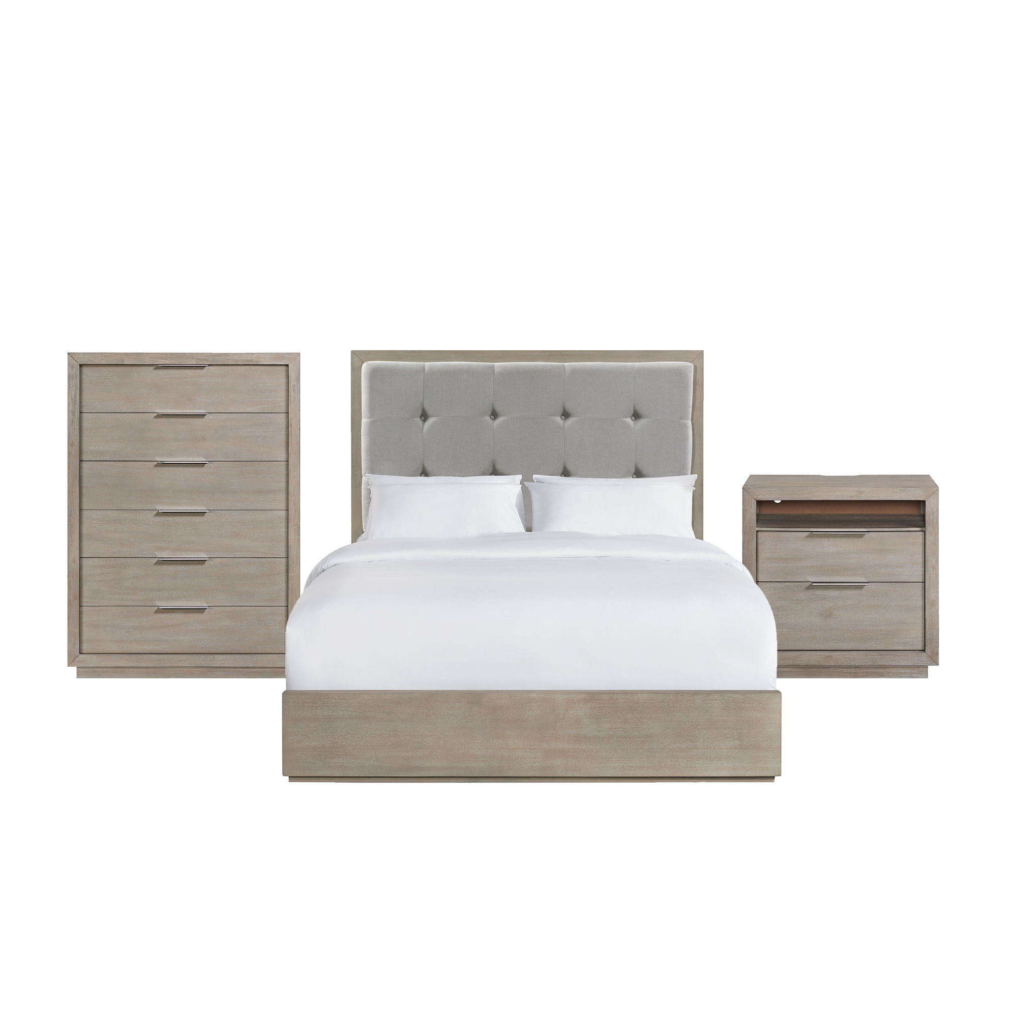 Arcadia - Queen 3 Piece Bedroom Set - Gray