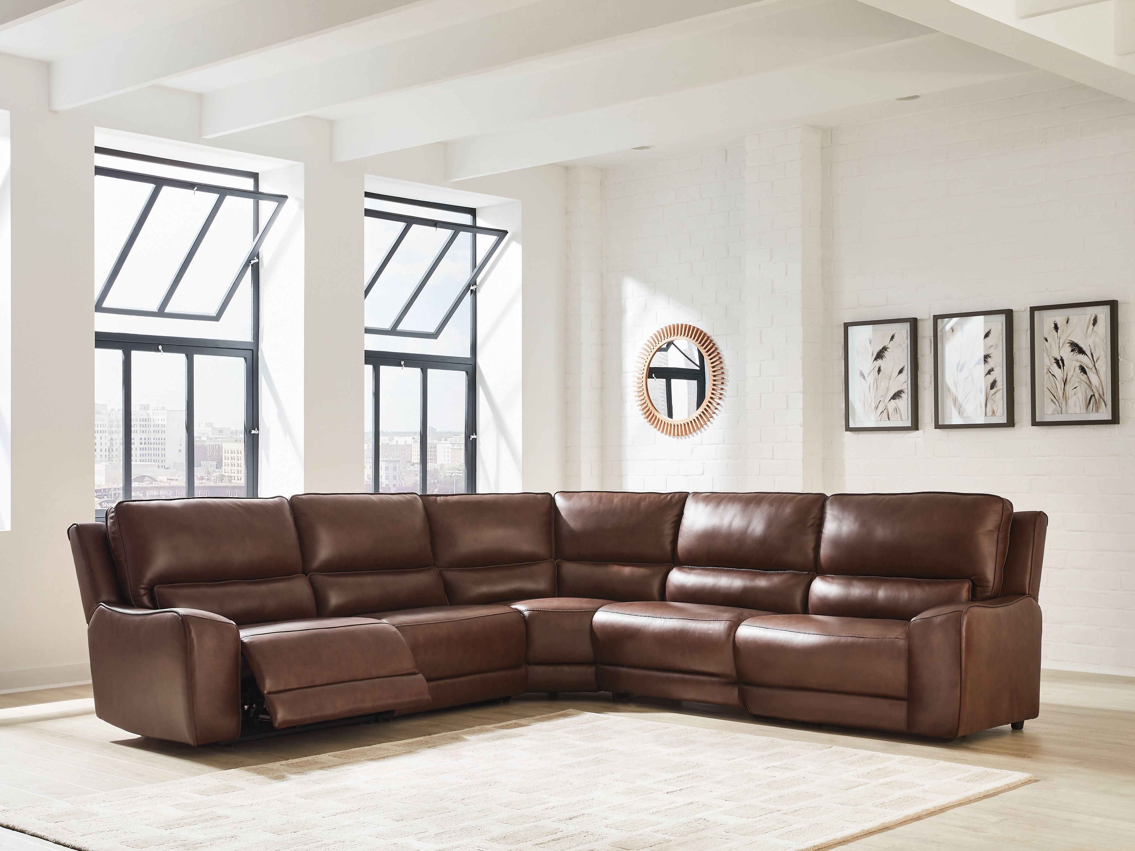 Ashley Furniture DeepWakes - 5-Piece Power Reclining Sectional - Canyon - Image 6