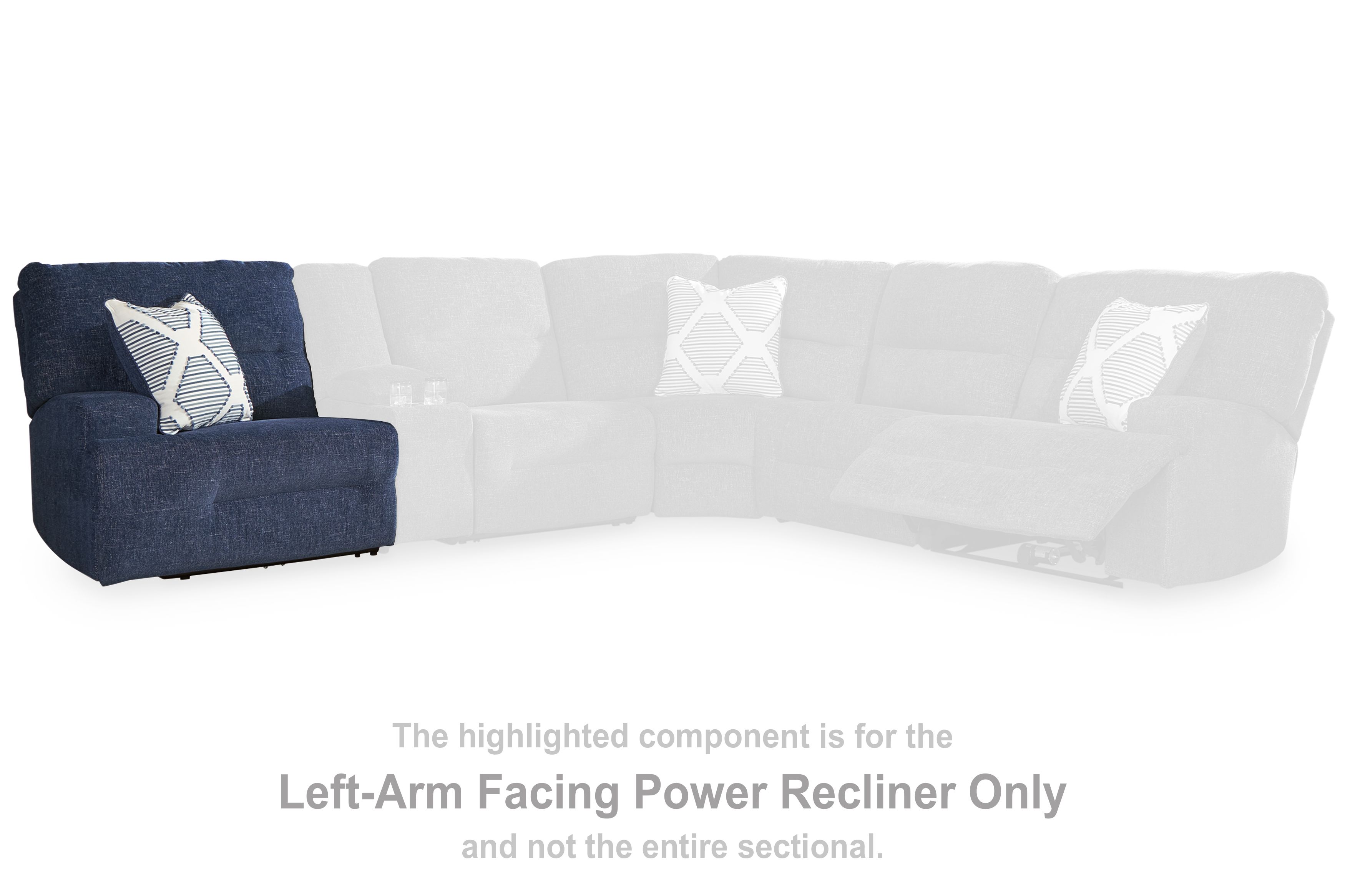 Acklen Place - Laf Zero Wall Power Recliner - Navy