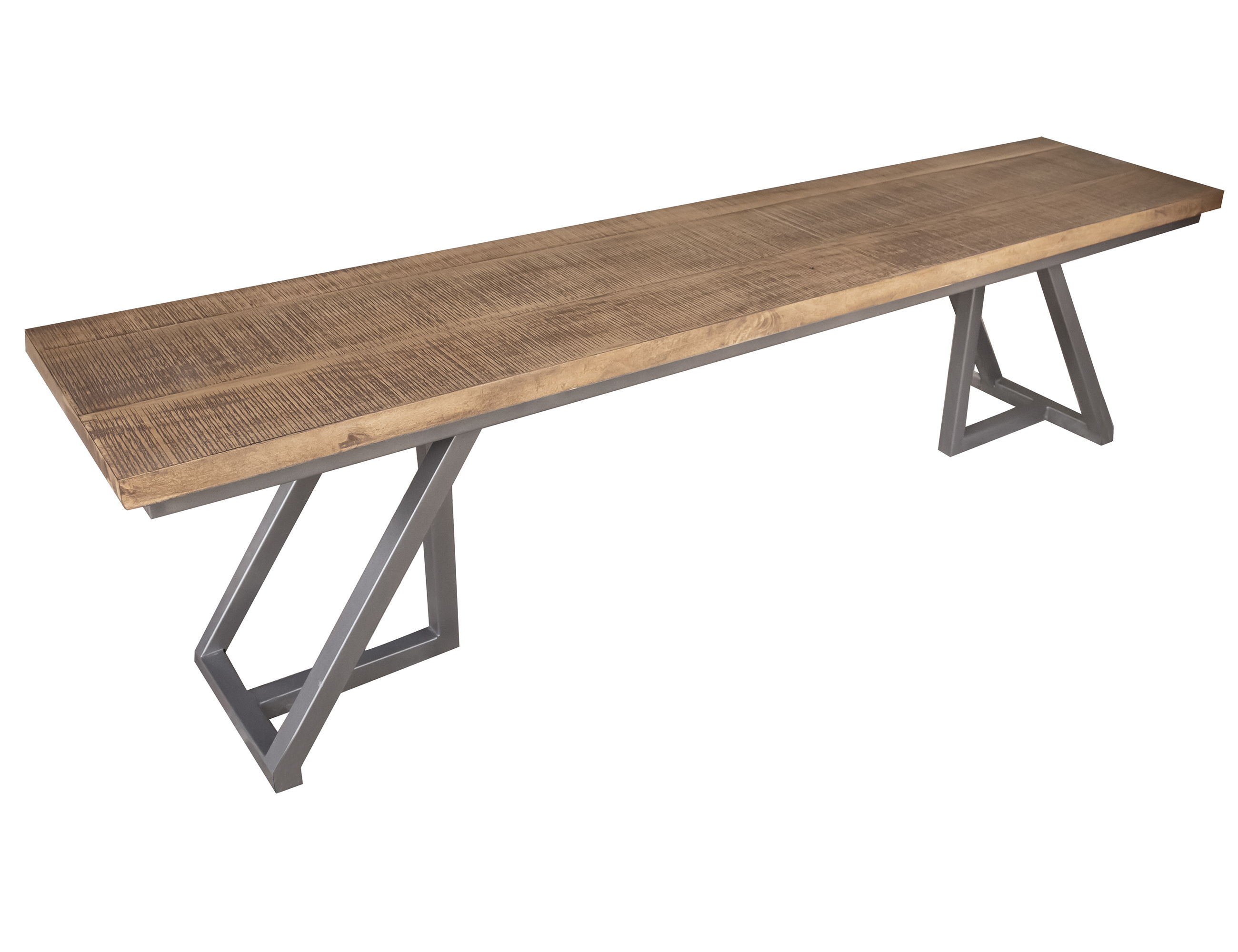 International Furniture Direct Mita - Bench - Honey Brown / Light Gray