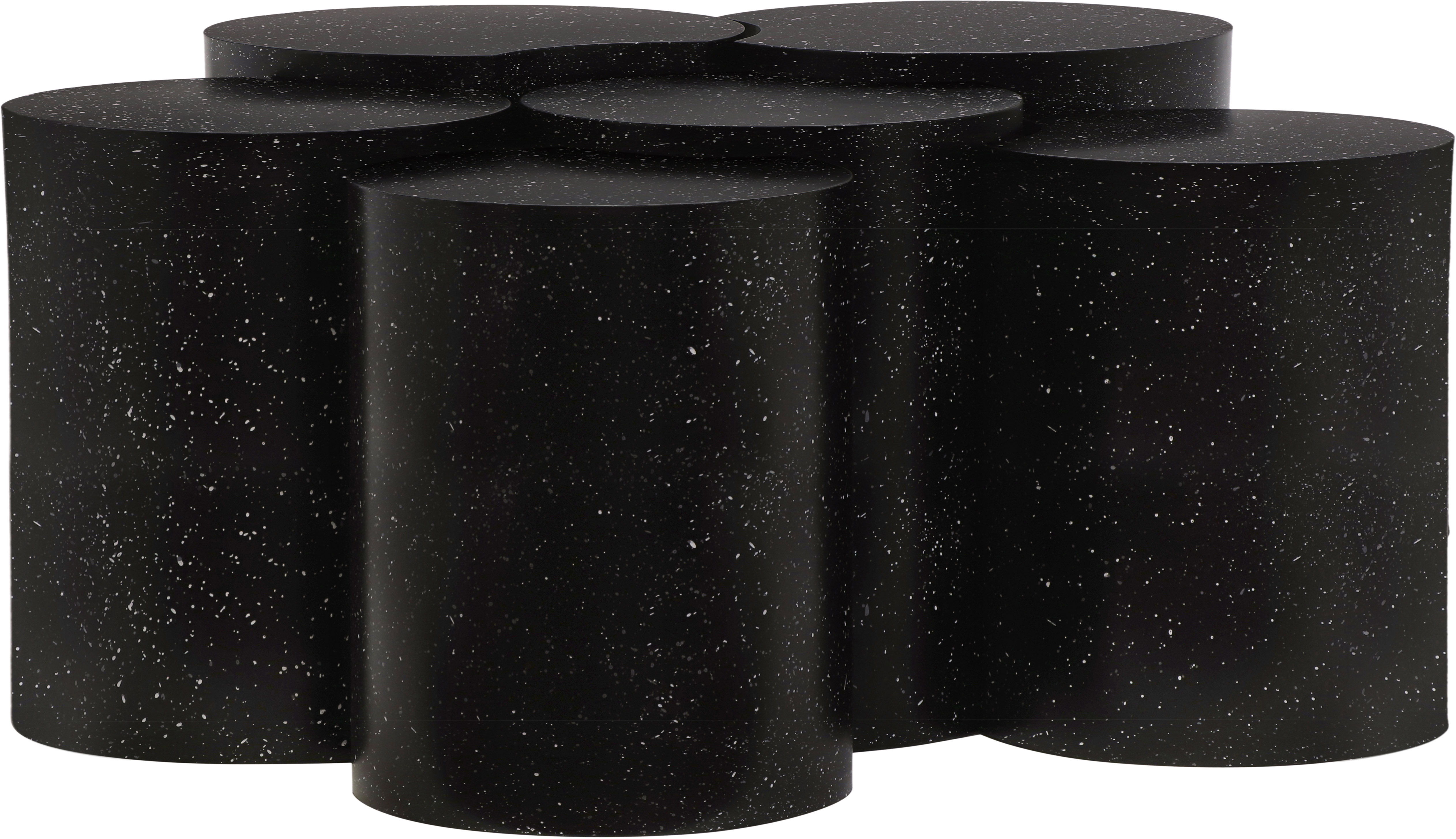 Dimple - 6 Piece Modular Coffee Table - Black Terazzo