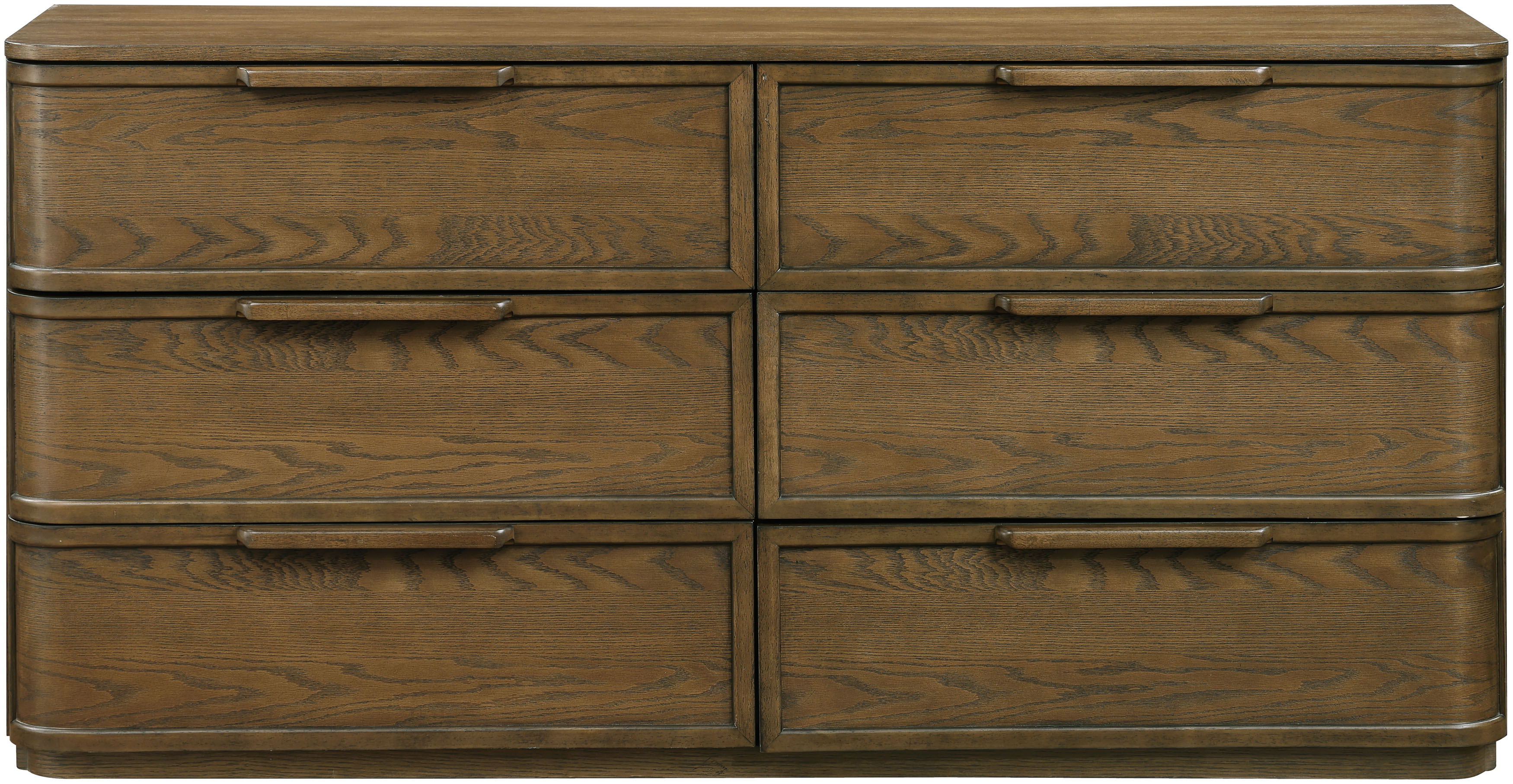 Tiberio - Oak Veneer And Solid Wood Dresser - Brown