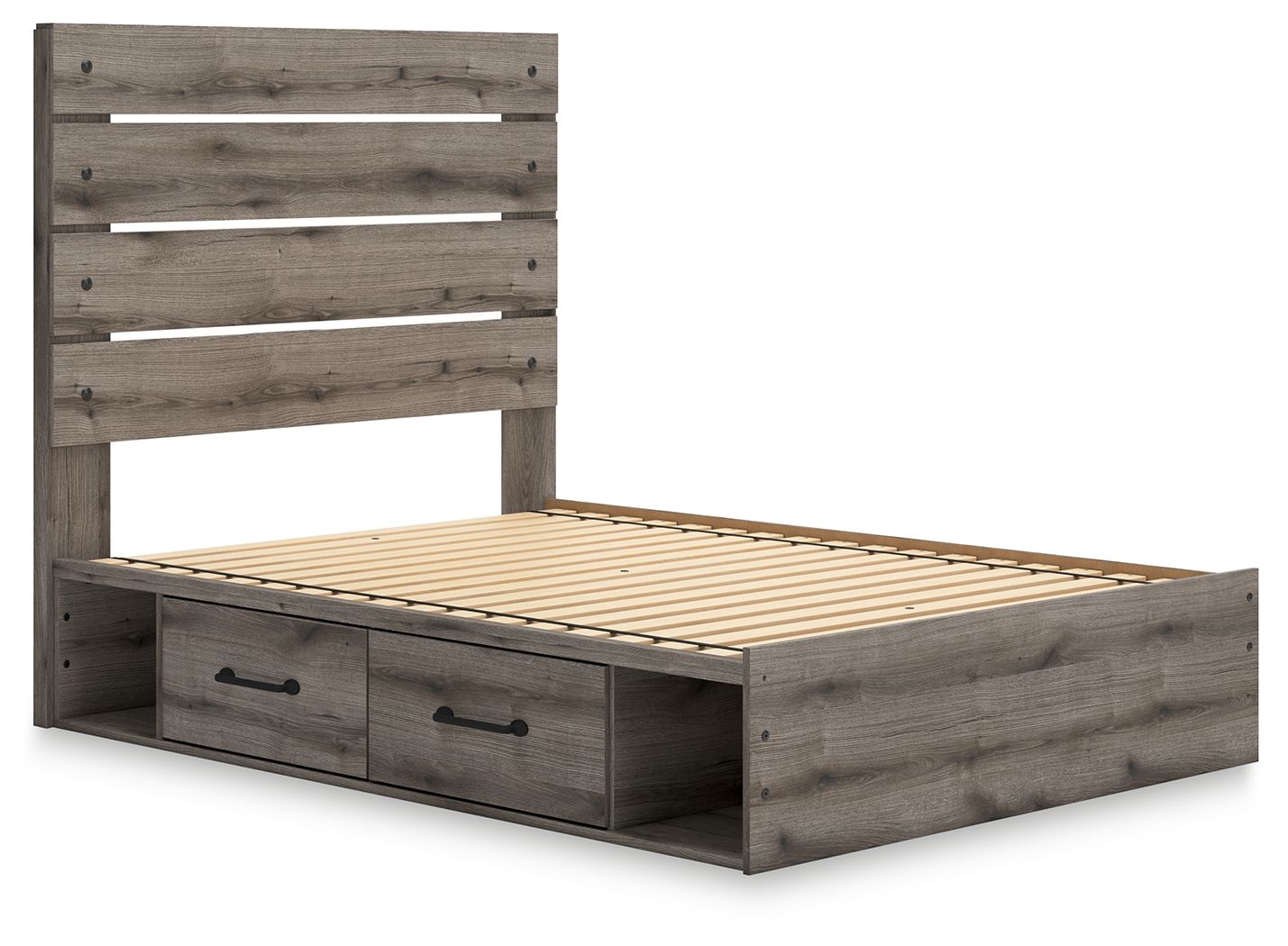 Ashley Furniture Graystorm - Full Panel Storage Bed - Brown Gray - Image 3