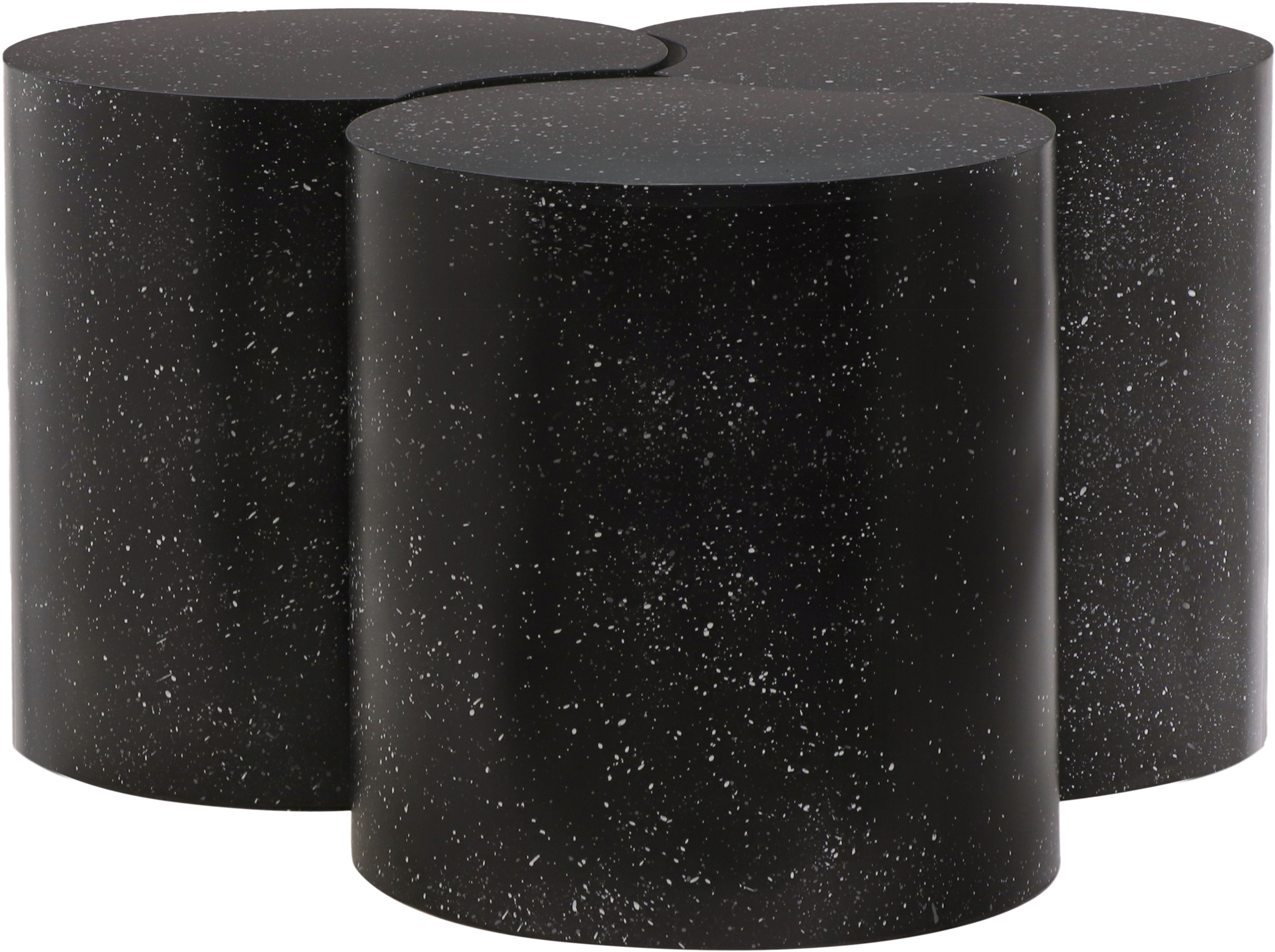 Dimple - 16" 3 Piece Modular Coffee Table - Black Terazzo