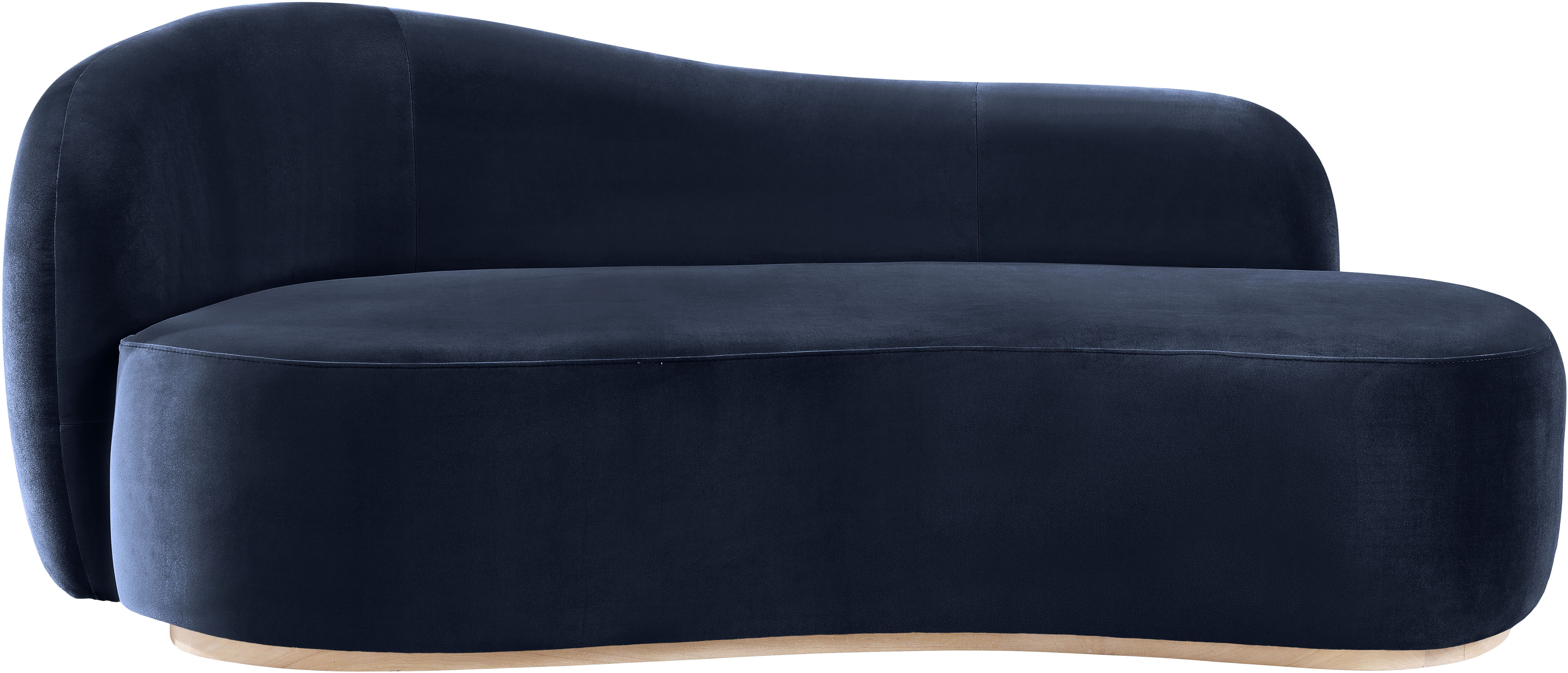 Gustavo - Velvet Upholstered Chaise - Navy