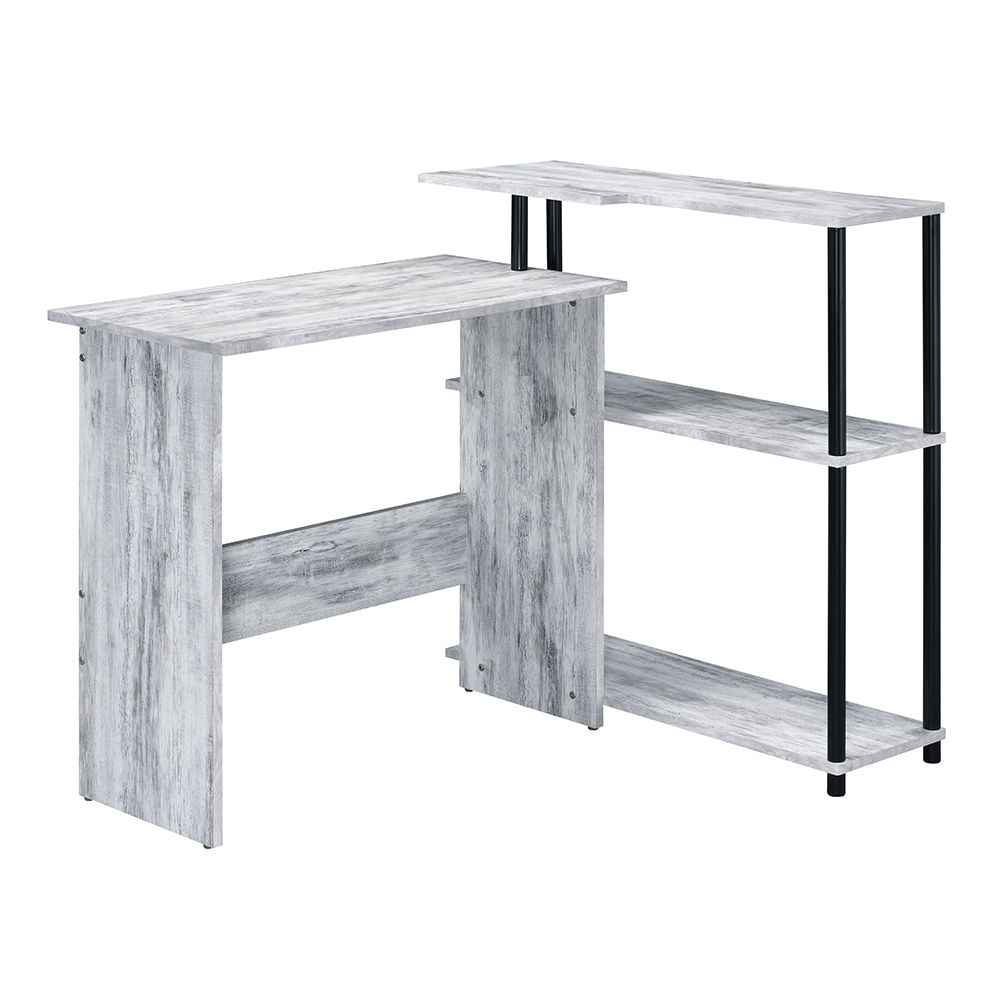 Ievi - Writing Desk - Antique White & Black, white, view 2