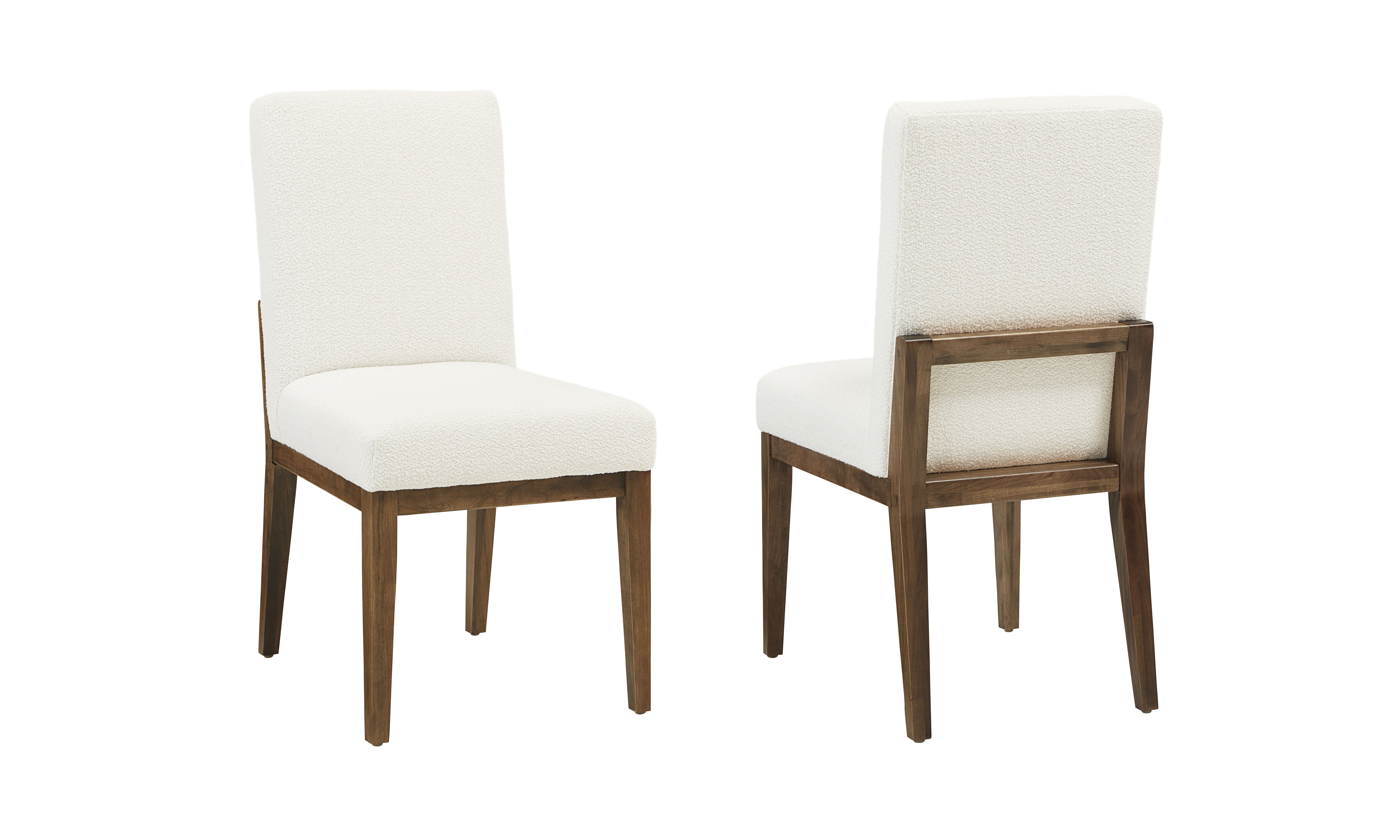 Vaughan-Bassett Crafted Cherry - Upholstered Side Chair White Fabric - Medium Cherry