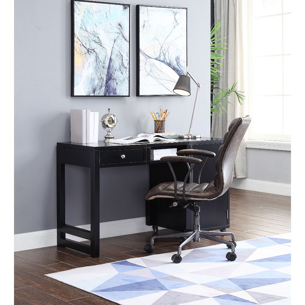 Kaniel - Desk Convertible - Black, black
