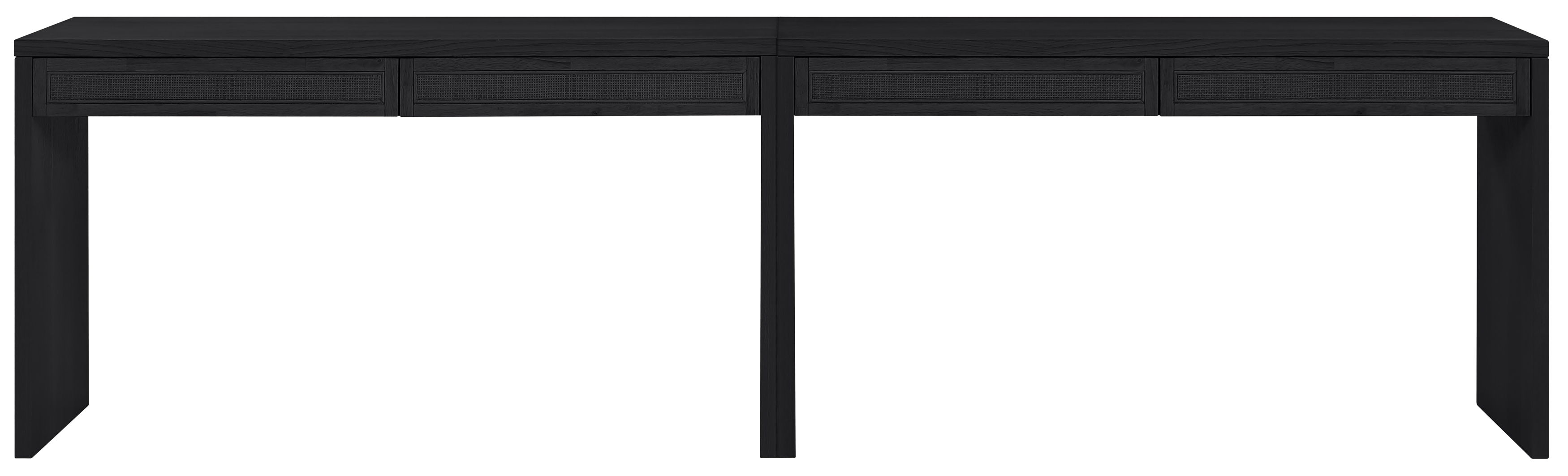 Avro - Solid Wood And Oak Veneer 2 Piece Desk - Black