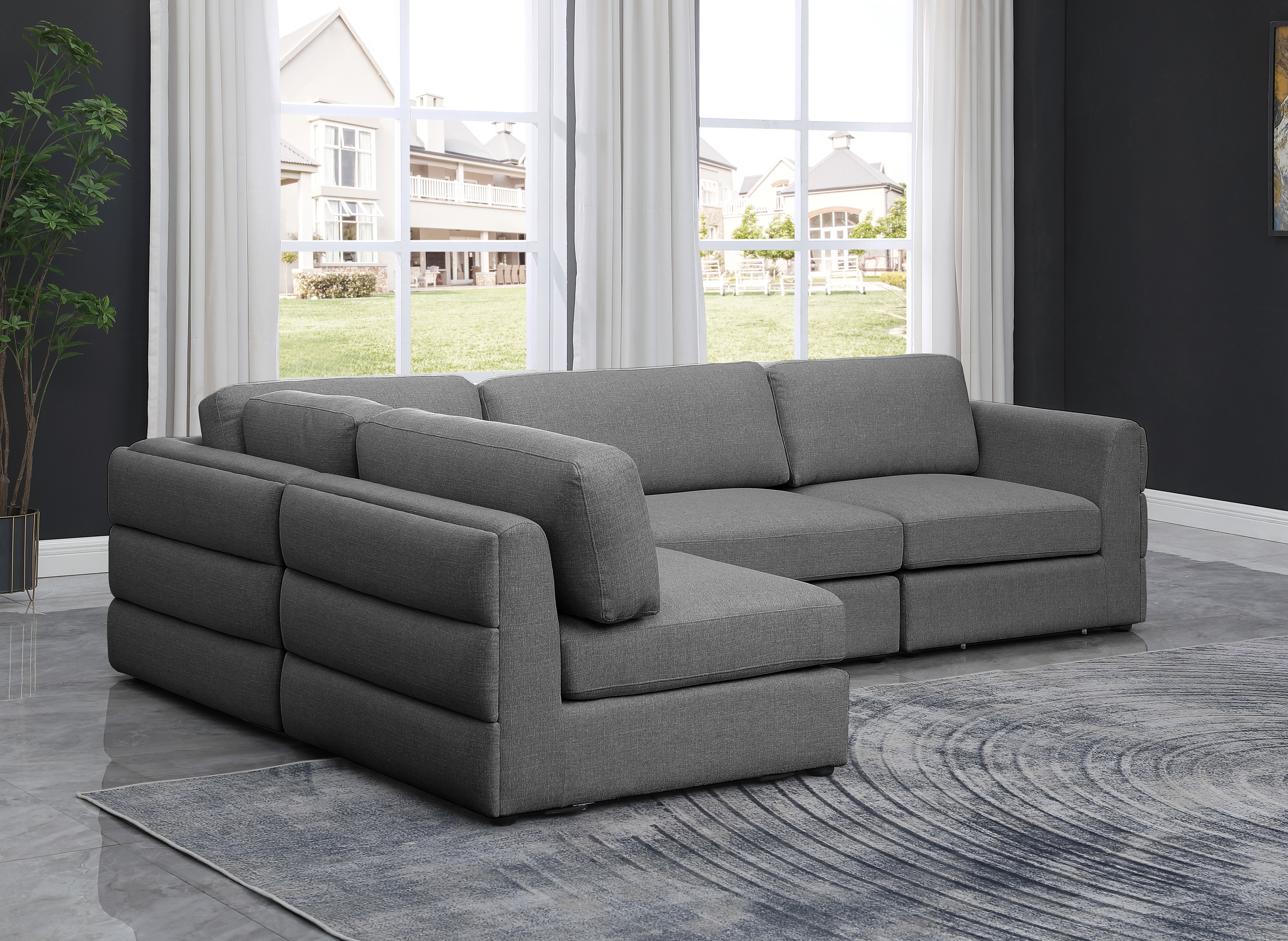 Beckham - 4 Piece Modular Sectional - Gray