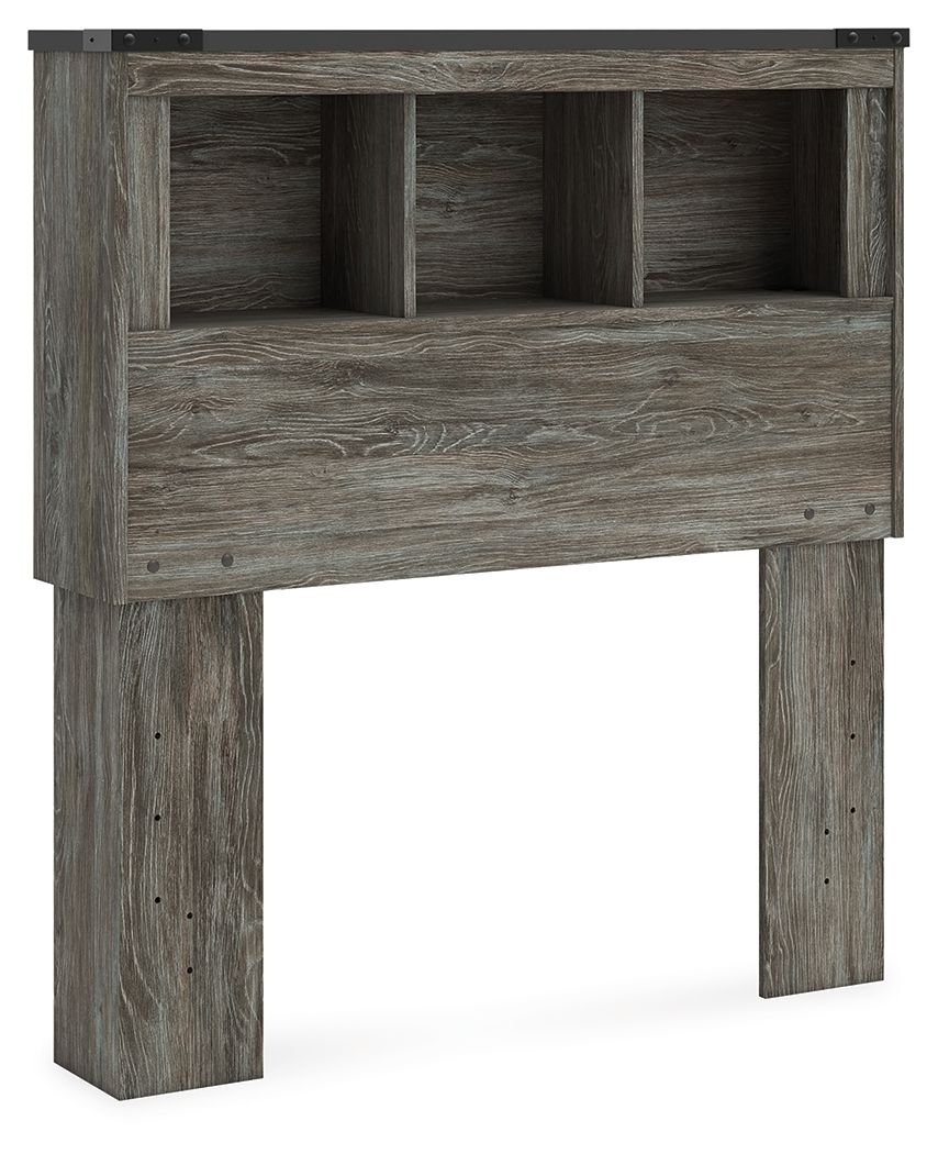Frandern – Twin Bookcase Headboard – Gray