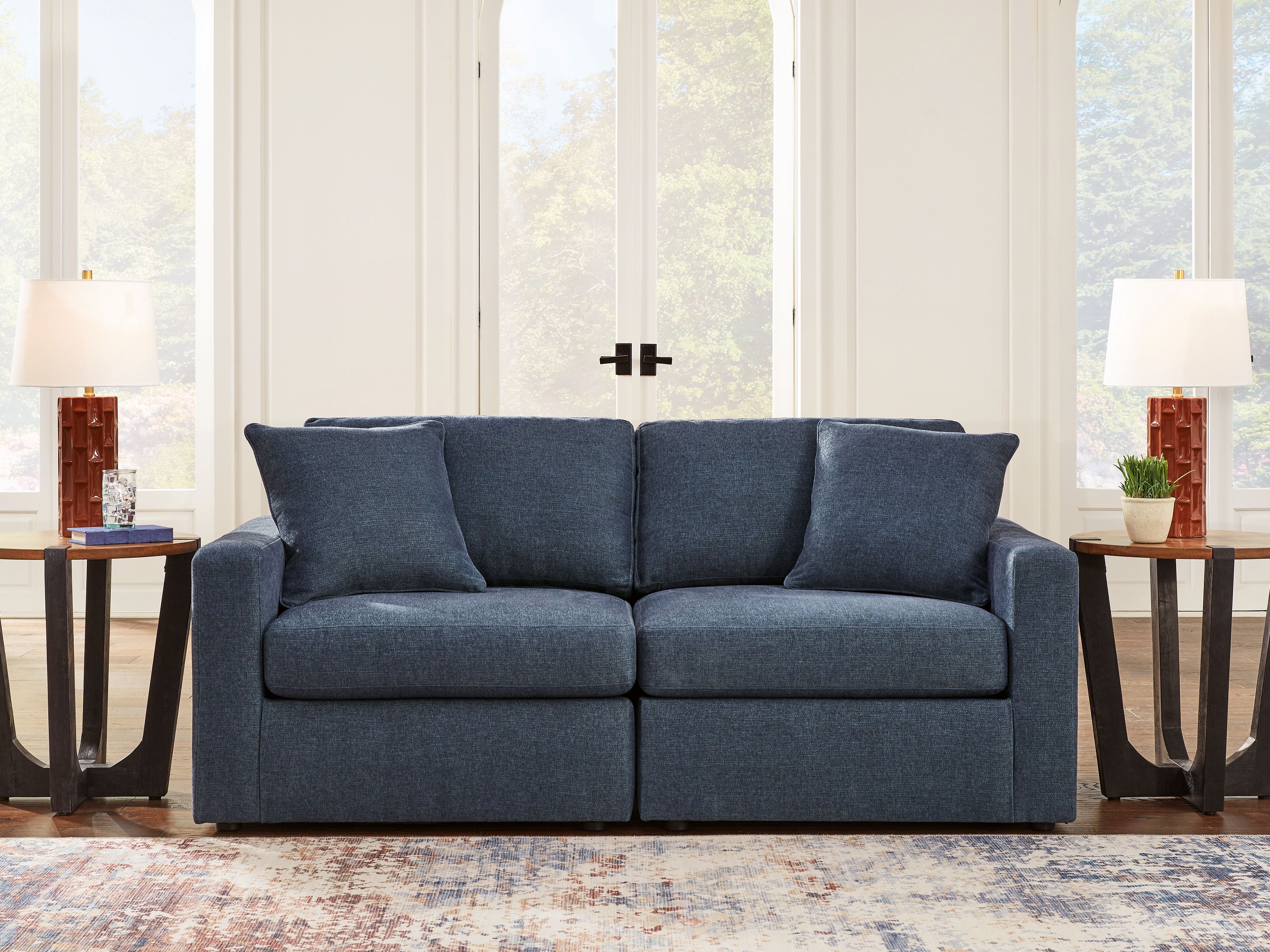 Ashley Furniture Modmax - 2-Piece Sectional Loveseat - Fabric - Ink - Image 2