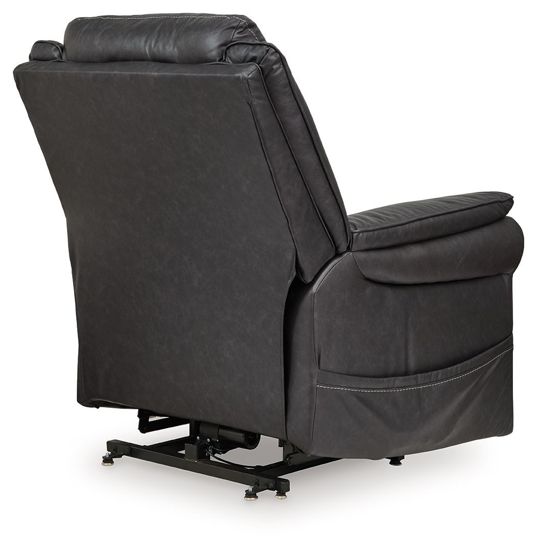 Ashley Furniture Oatman - Power Lift Recliner - Carbon - Image 7