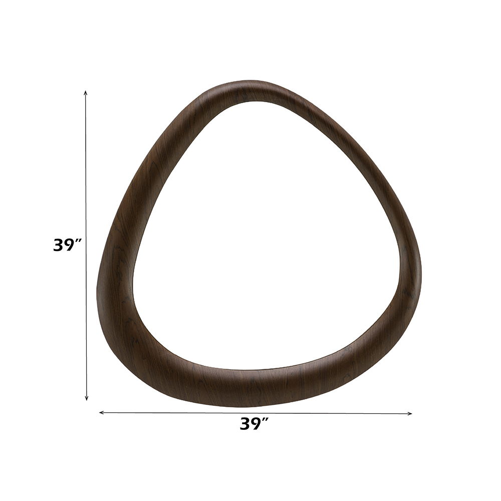 Haidar - Accent Mirror - Brown, dark brown, view 3