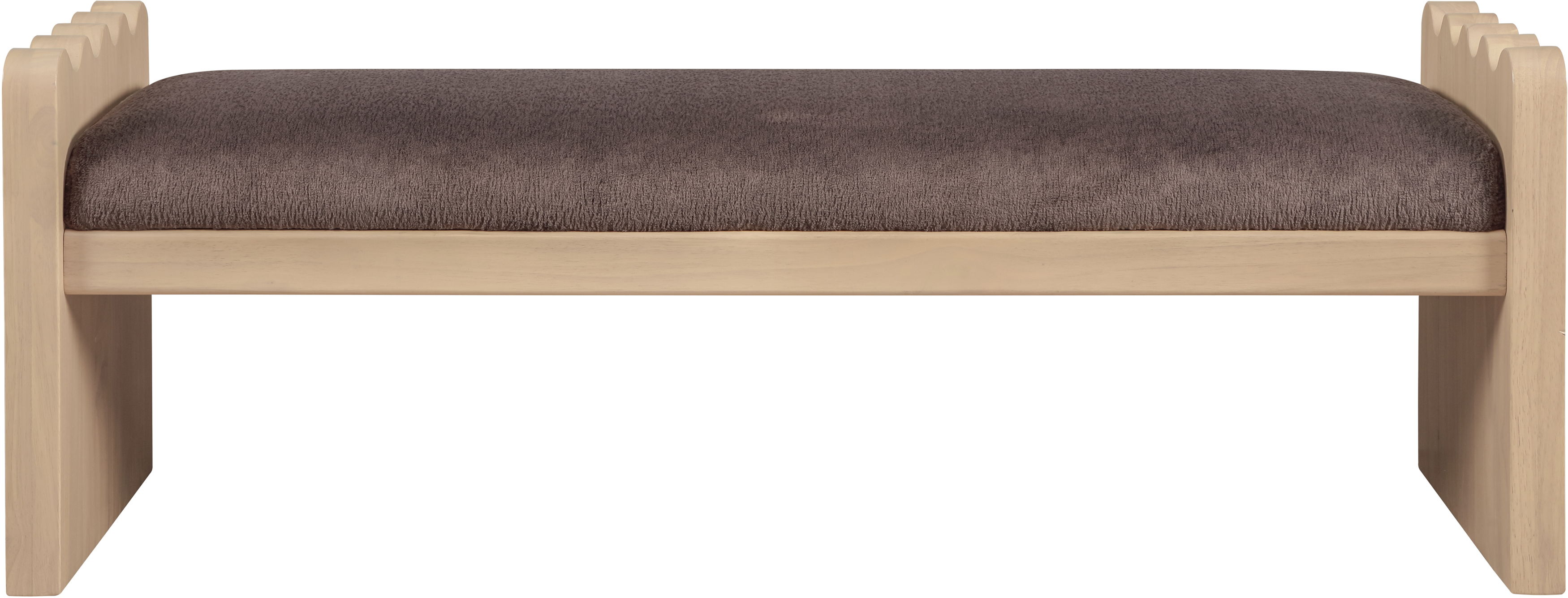 Sonia - Bench With Natural Base - Brown