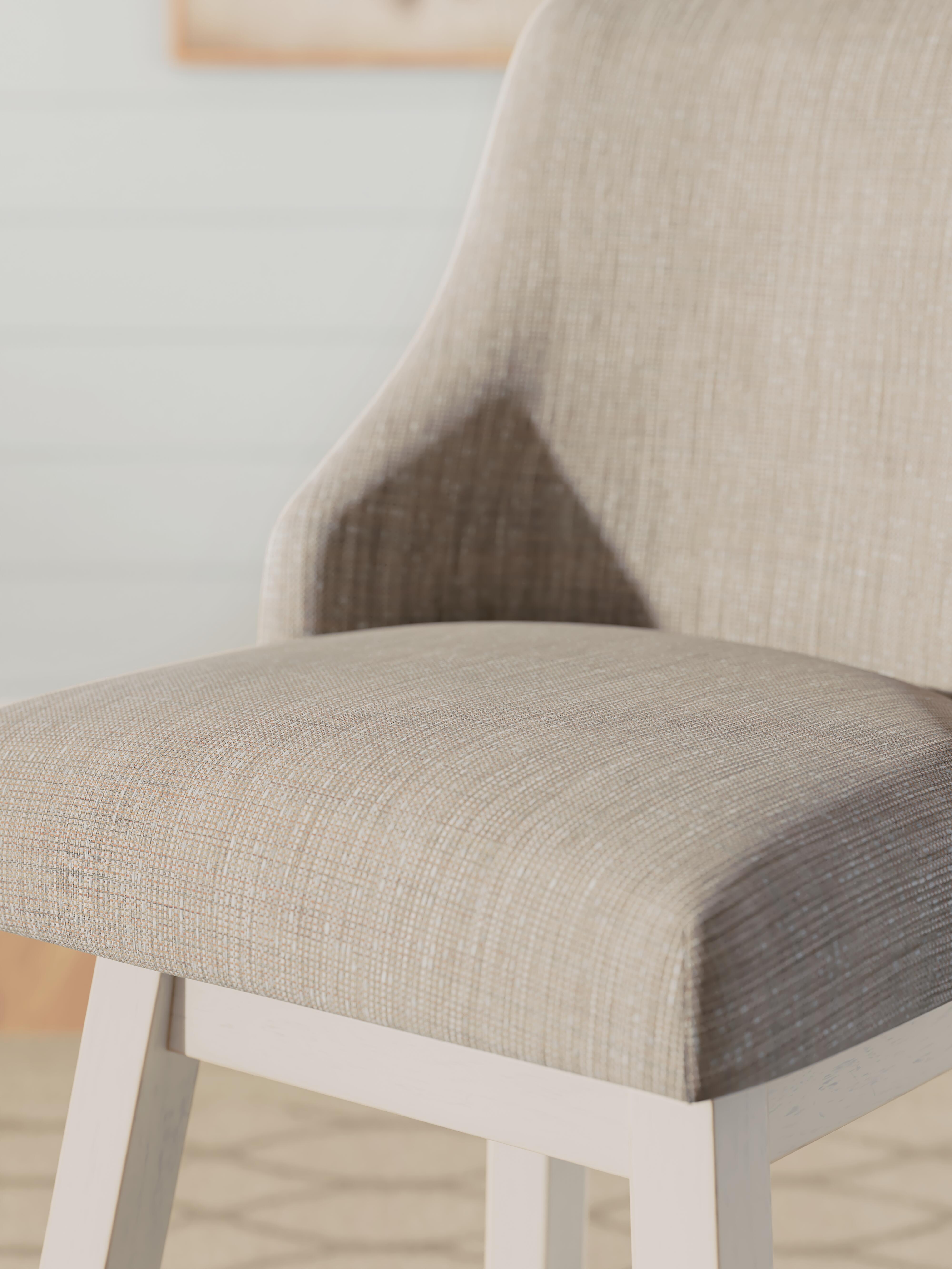 Ashley Furniture Robbinsdale - Upholstered Swivel Curved Back Barstool (Set of 2) - Antique White - Image 7