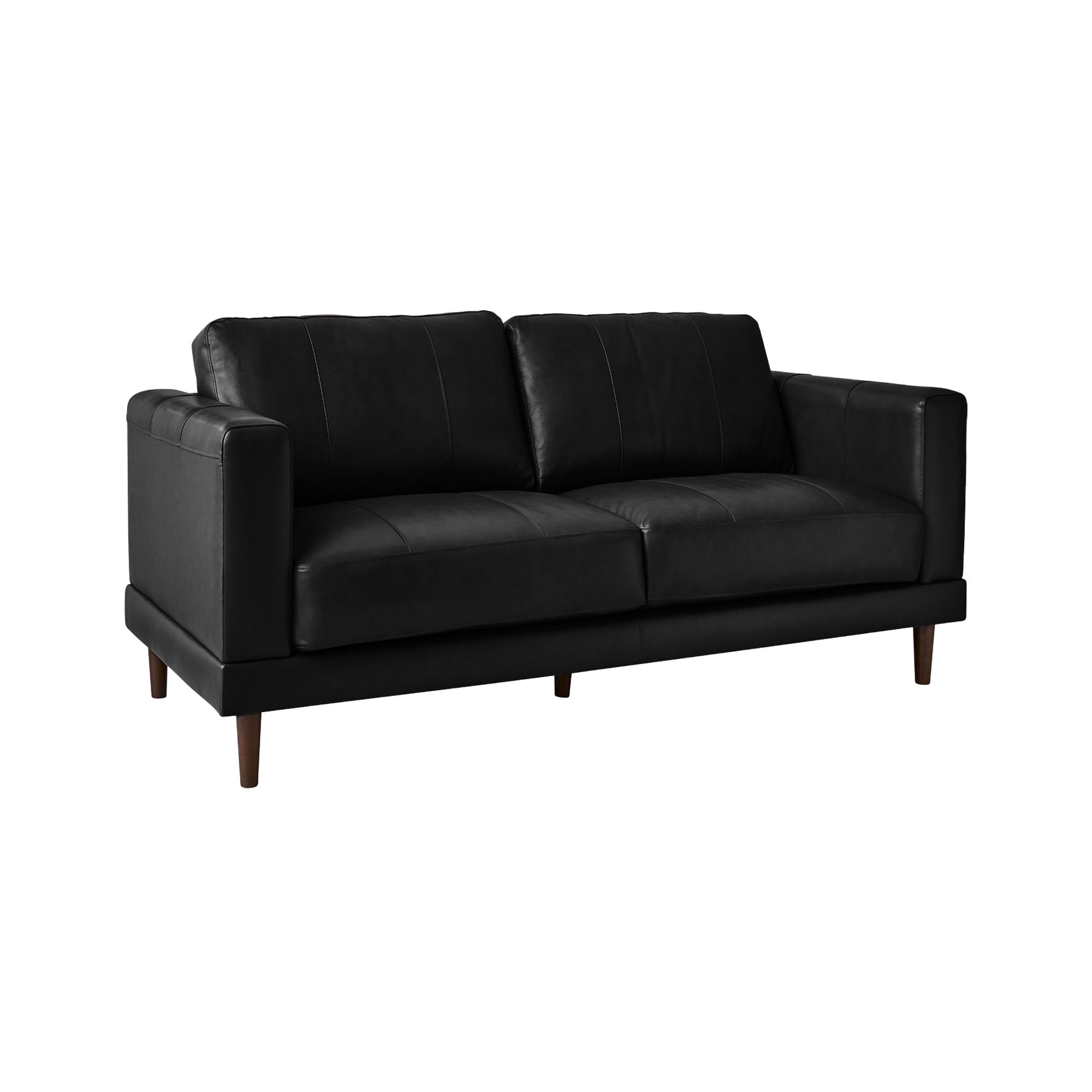 Hampton - Loveseat - Fiero Black (Top Grain/Pvc)