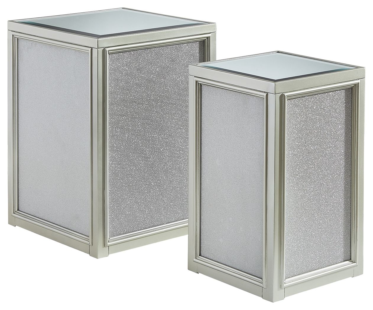 Ashley Furniture Traleena - Nesting End Tables (Set of 2) - Silver Finish - Image 3