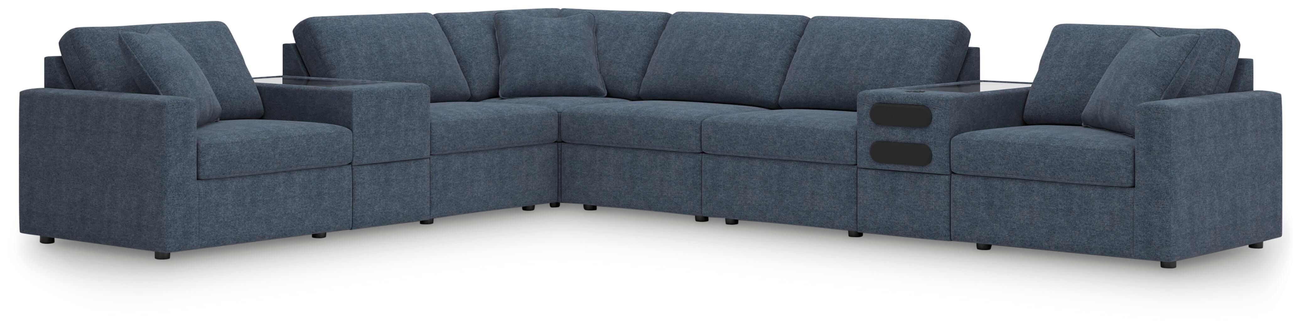 Modmax – 8-Piece Sectional With Audio And Storage Consoles – Ink