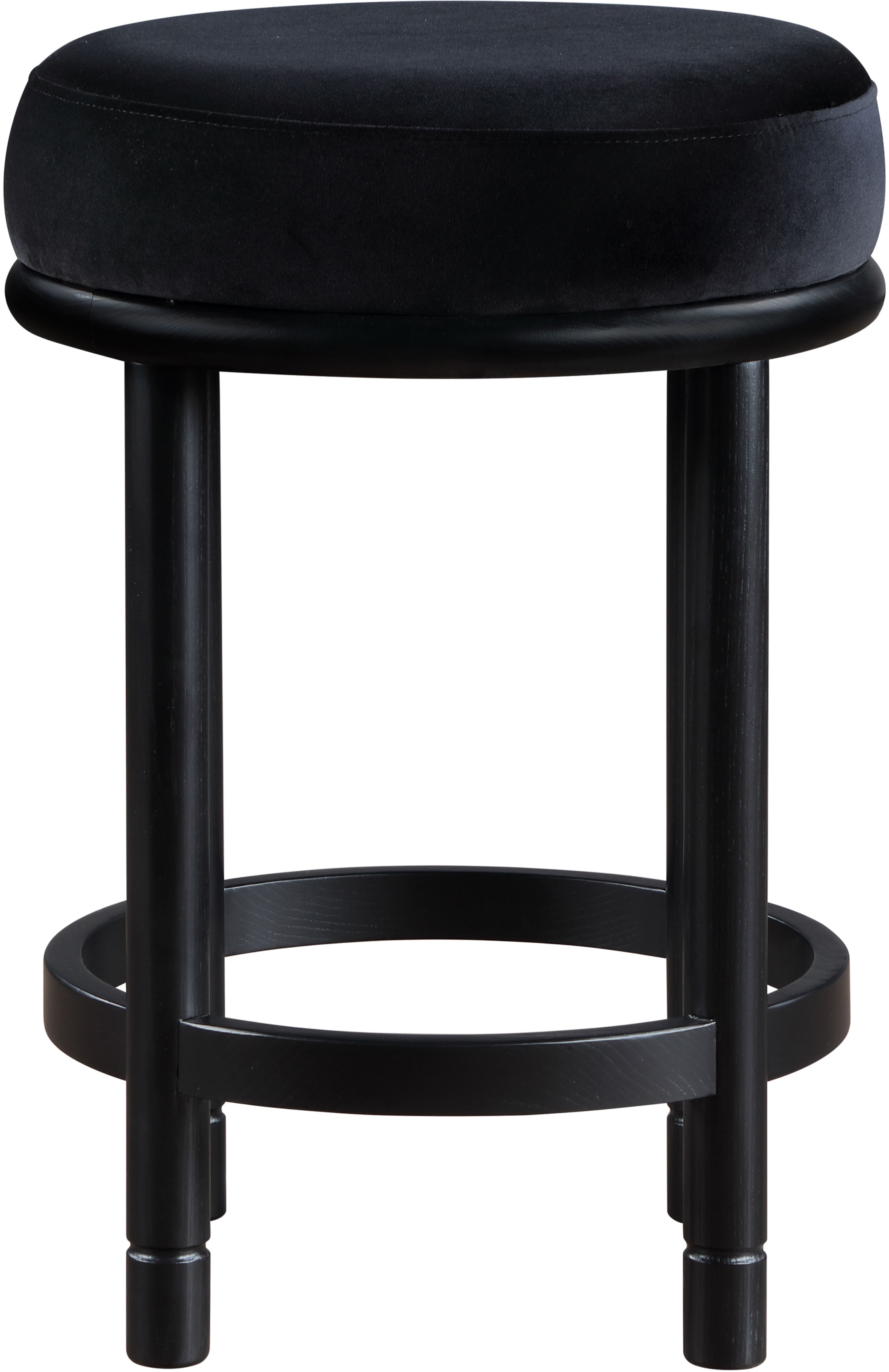 Monette - Counter Stool With Black Base - Black