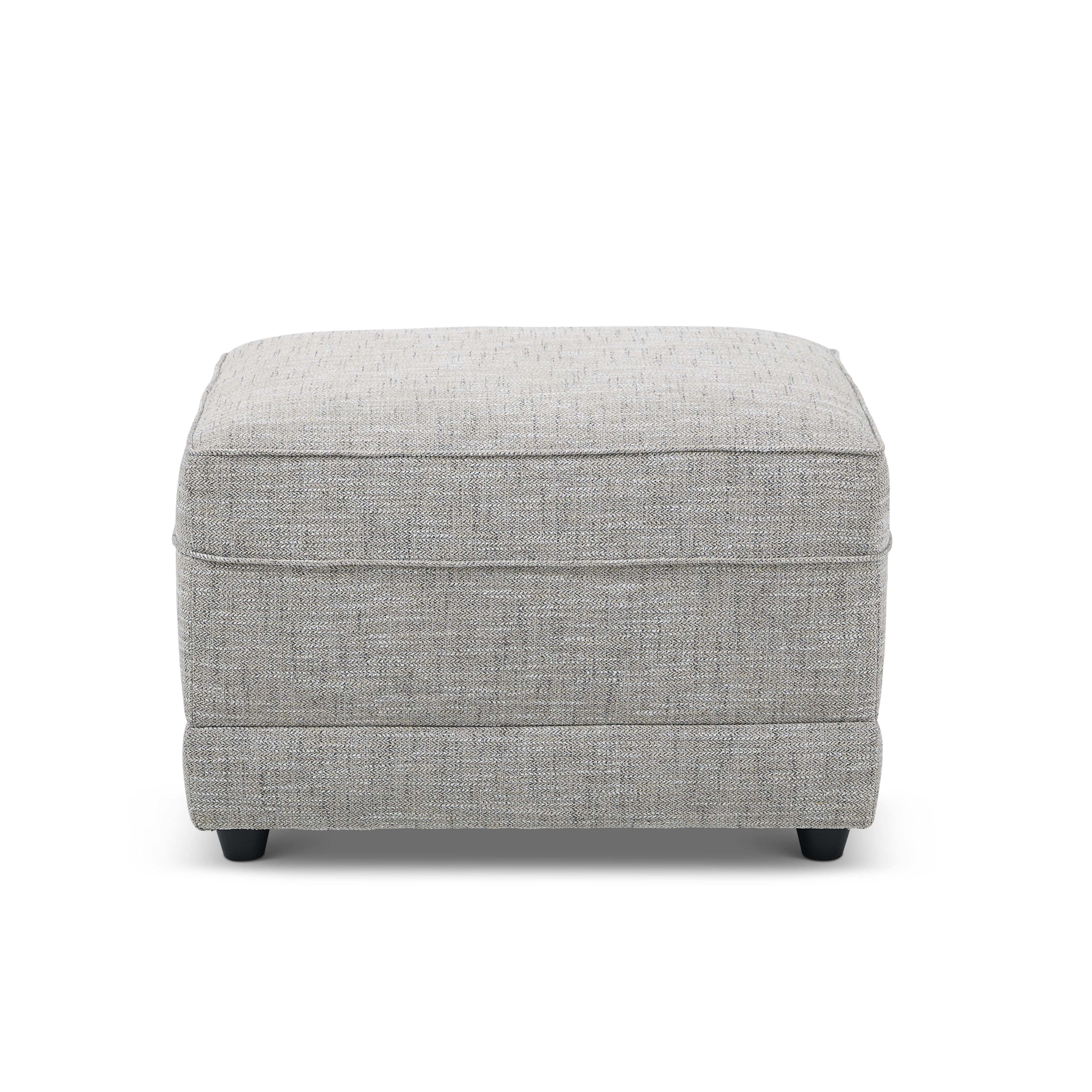 Aggie - Fabric Ottoman, white, view 4
