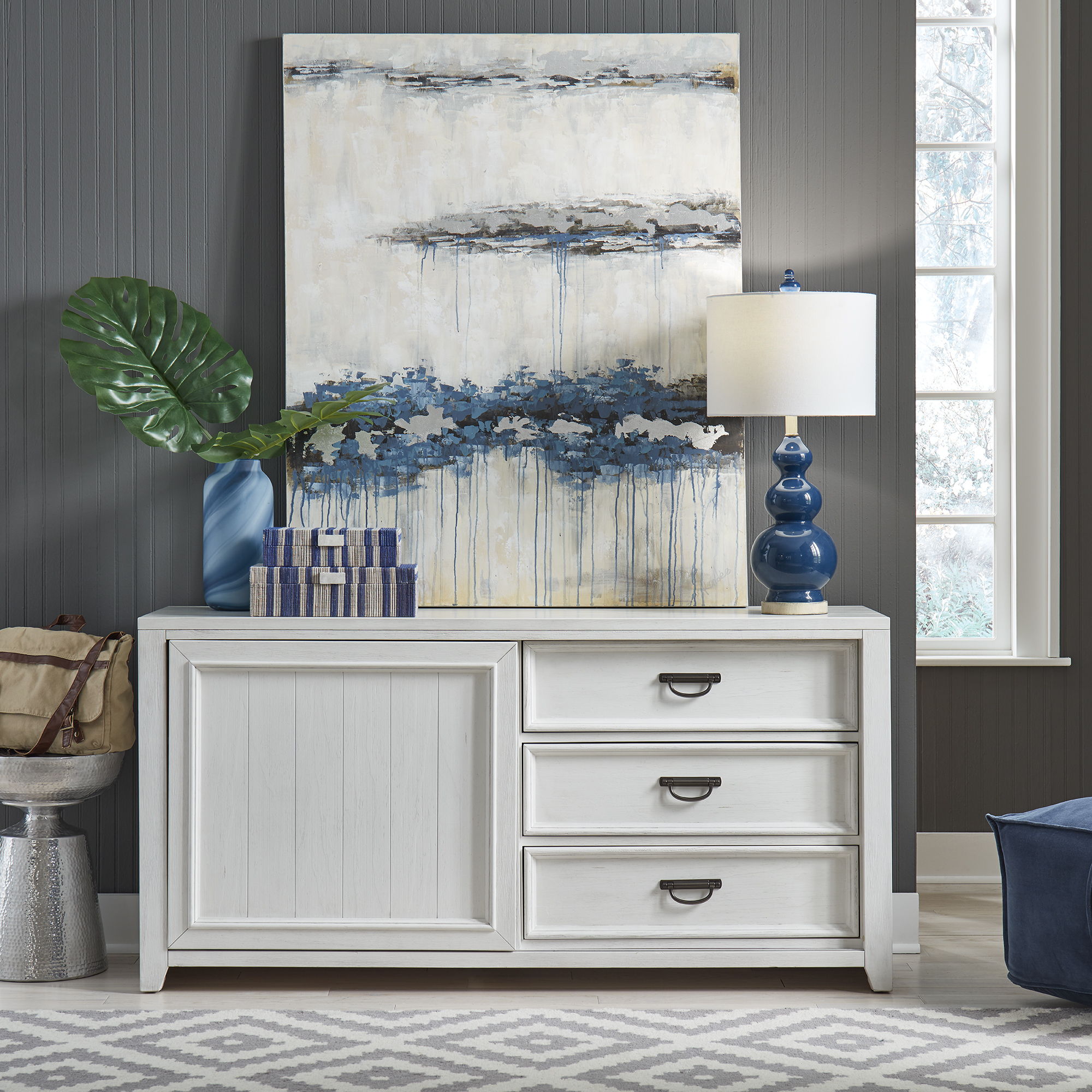 Liberty Furniture Allyson Park - Sliding Door Dresser - White