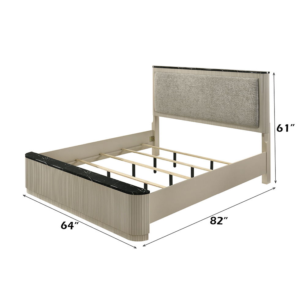 Travonte - Queen Bed - Gray / Beige, beige, view 7