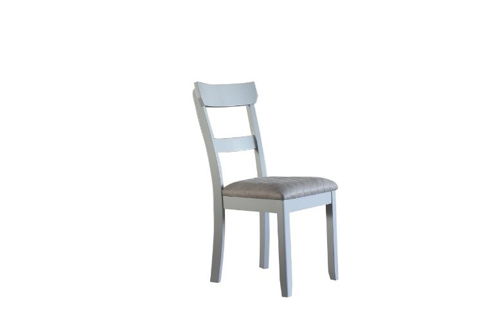 House Marchese - Side Chair (Set of 2) - Two Tone Gray Fabric & Pearl Gray, light gray