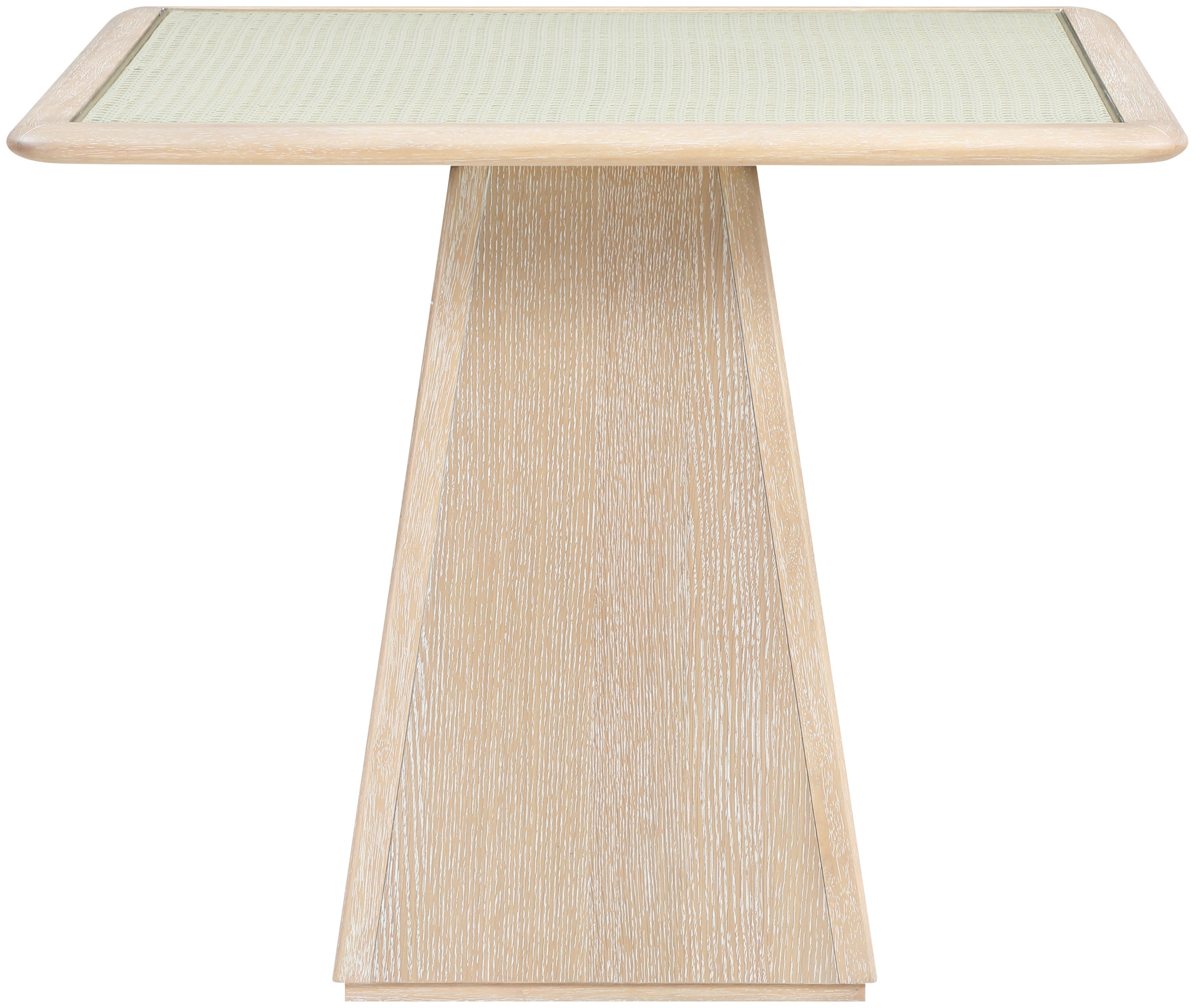 Atrium - 36" Glass Top And Wood Base Dining Table - Natural