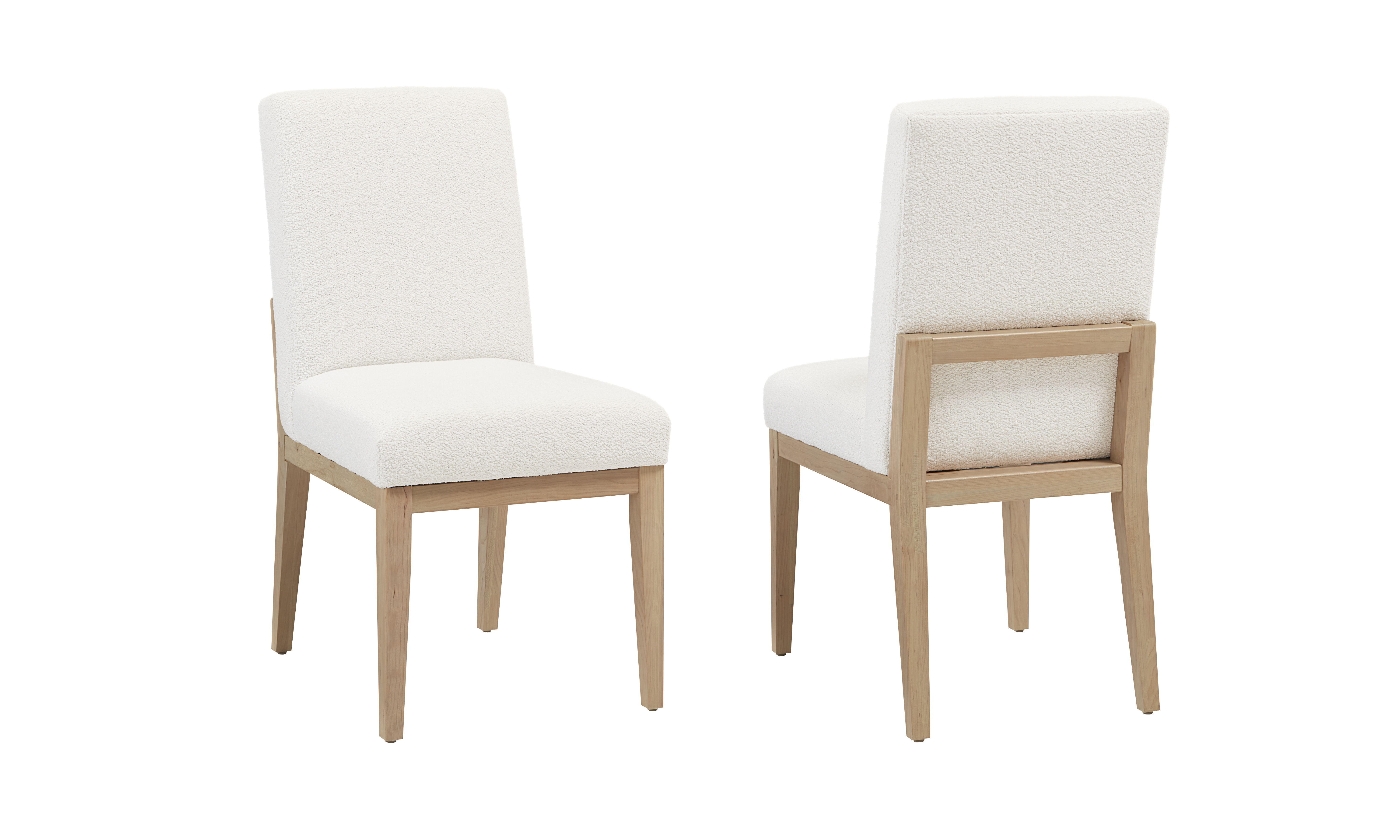 Vaughan-Bassett Crafted Cherry - Upholstered Side Chair White Fabric - Bleached Cherry