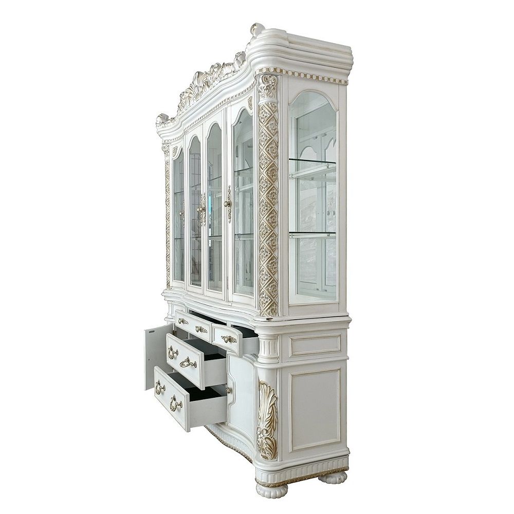 Vendome - Buffet & Hutch - Antique Pearl, white, view 4