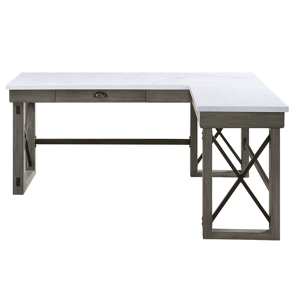Talmar - Writing Desk With Lift Top - Marble Top & Weathered Gray, dark gray, view 8