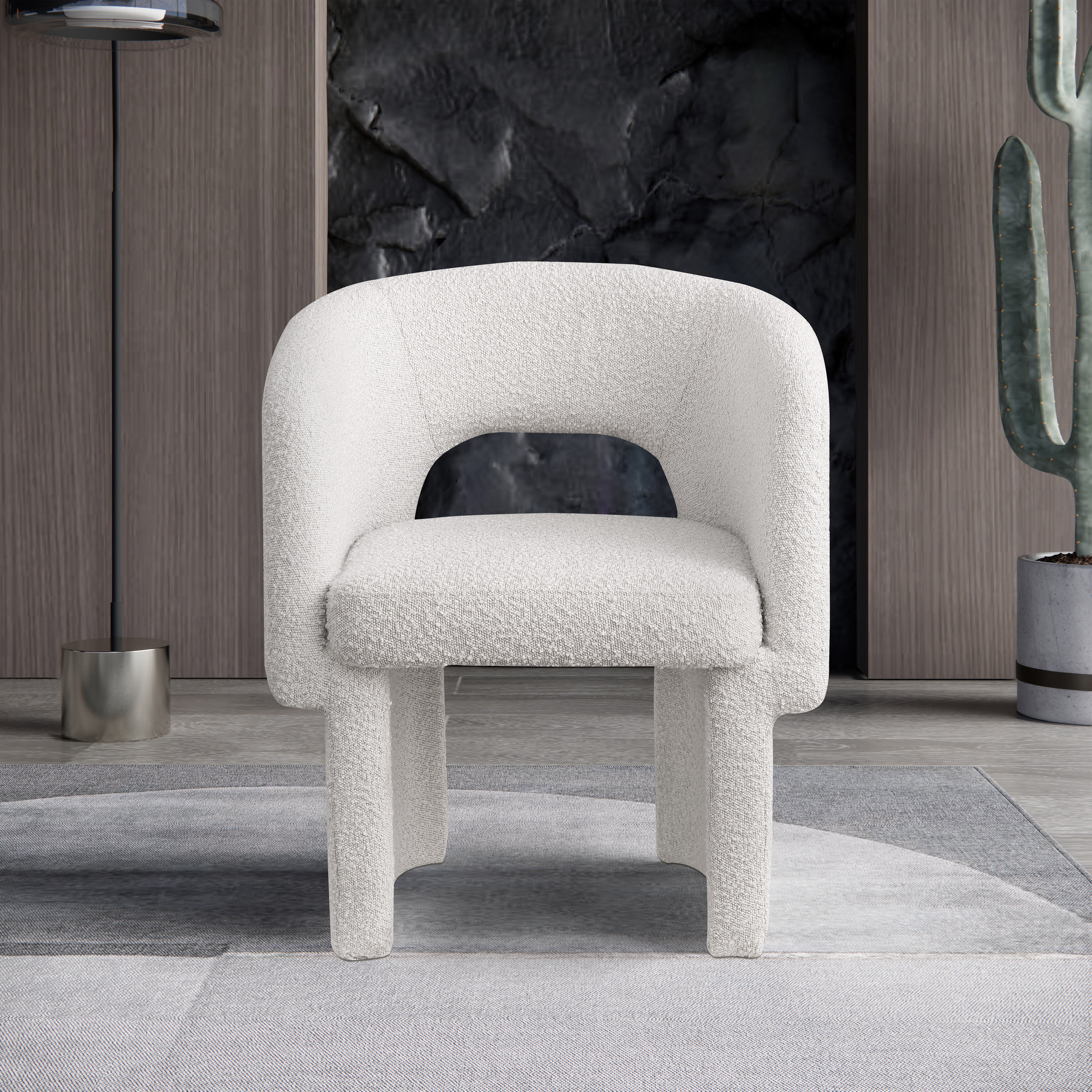 Emmet - Boucle Dining Chair / Accent Chair - Cream