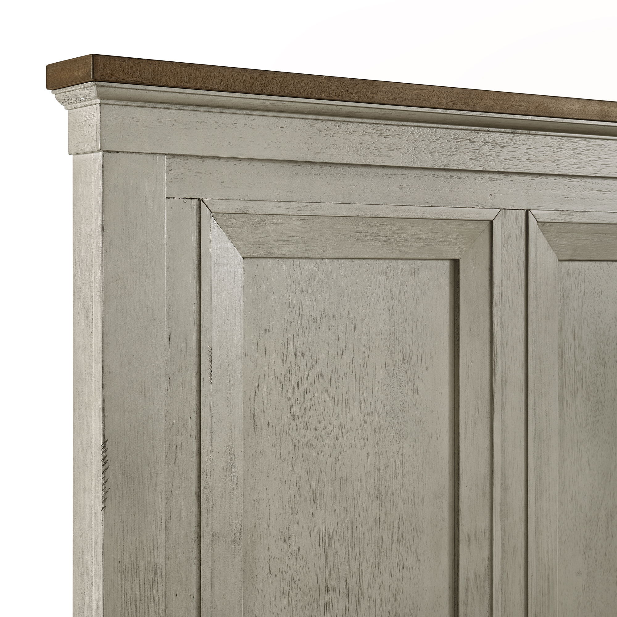 Farmington - King 3 Piece Bedroom Set With 2 Nightstands - Medium Brown And Washed Stone