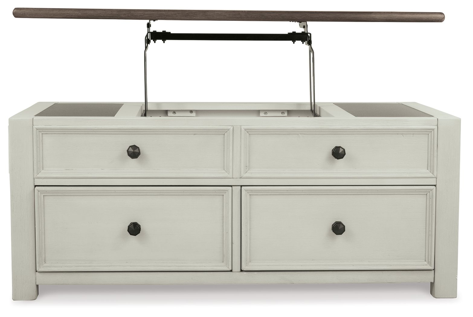 Ashley Furniture Bolanburg - Lift Top Cocktail Table - White / Brown / Beige - Image 7