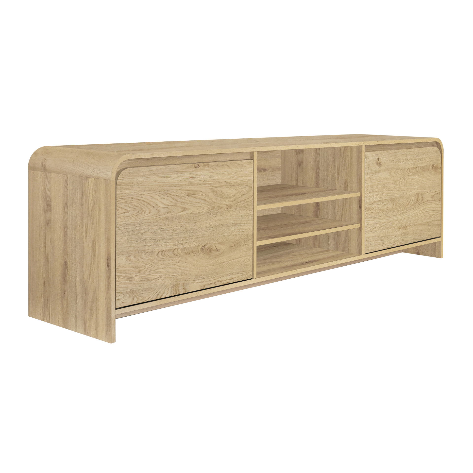 Mara - 70" TV Console - Natural, light brown, view 4