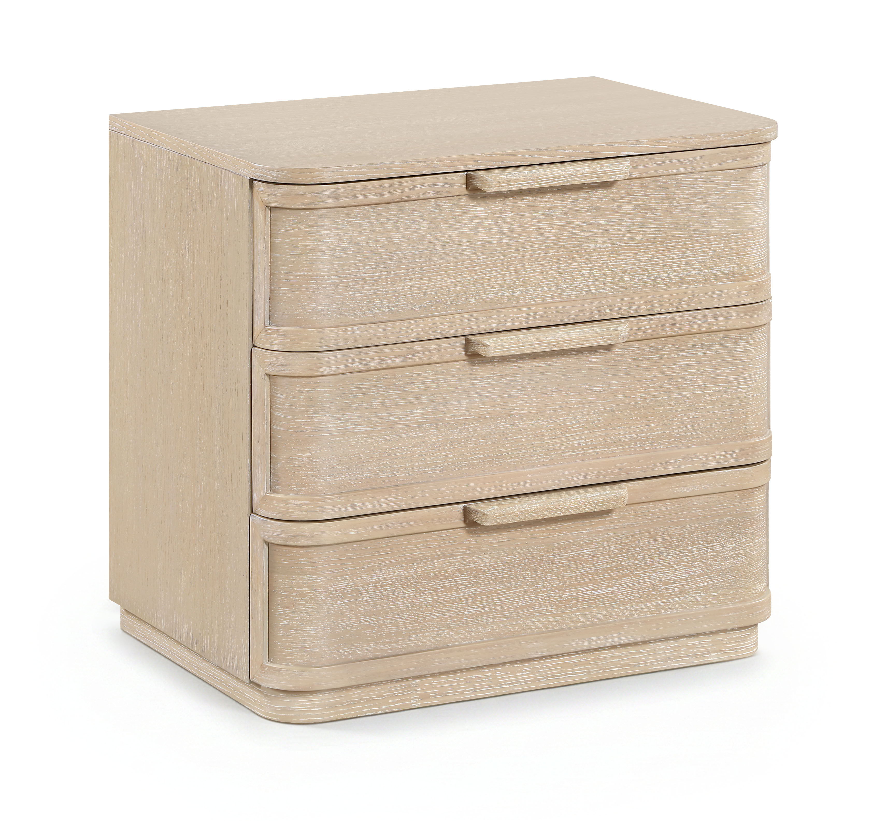 Tiberio - Oak Veneer And Solid Wood Nightstand - Natural
