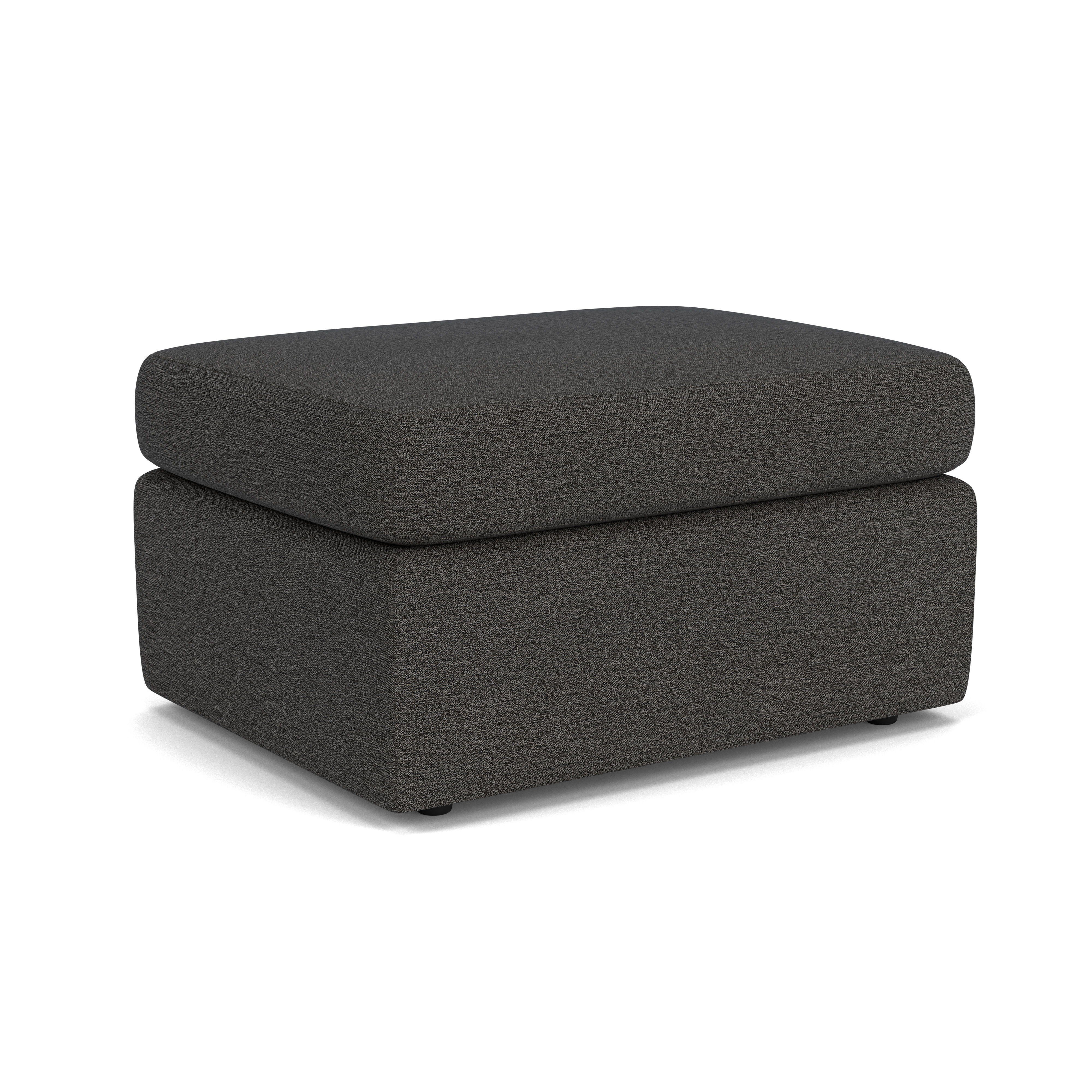 Sky - Fabric Ottoman, light gray, view 3