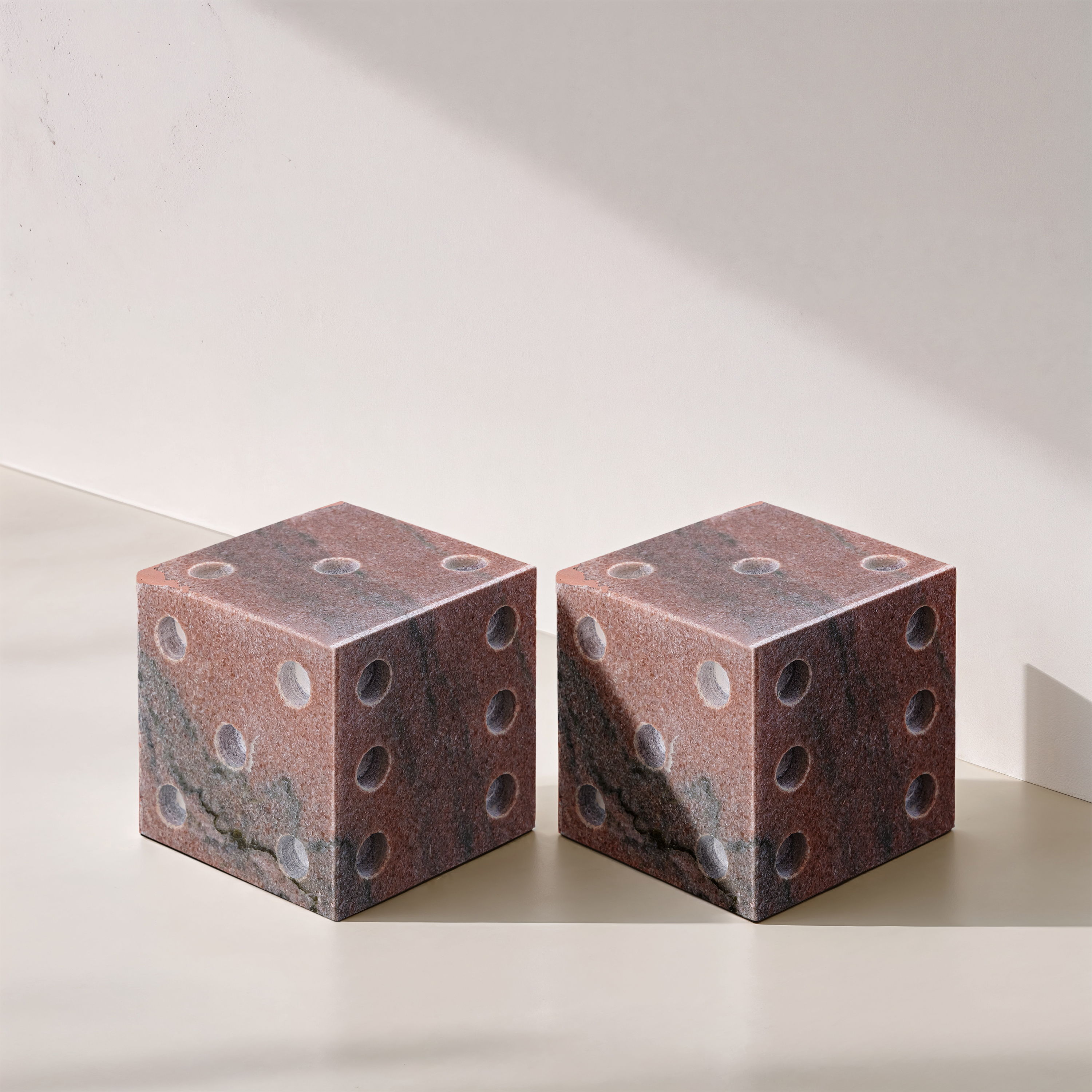 Dice - Marble Decorative - Pink