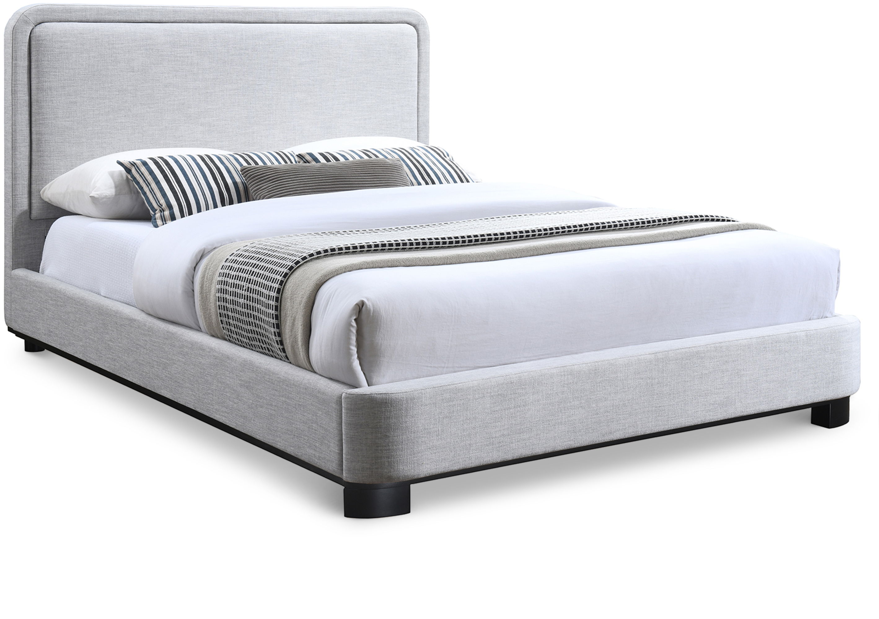 Nolita - Full Bed With Black Base - Gray