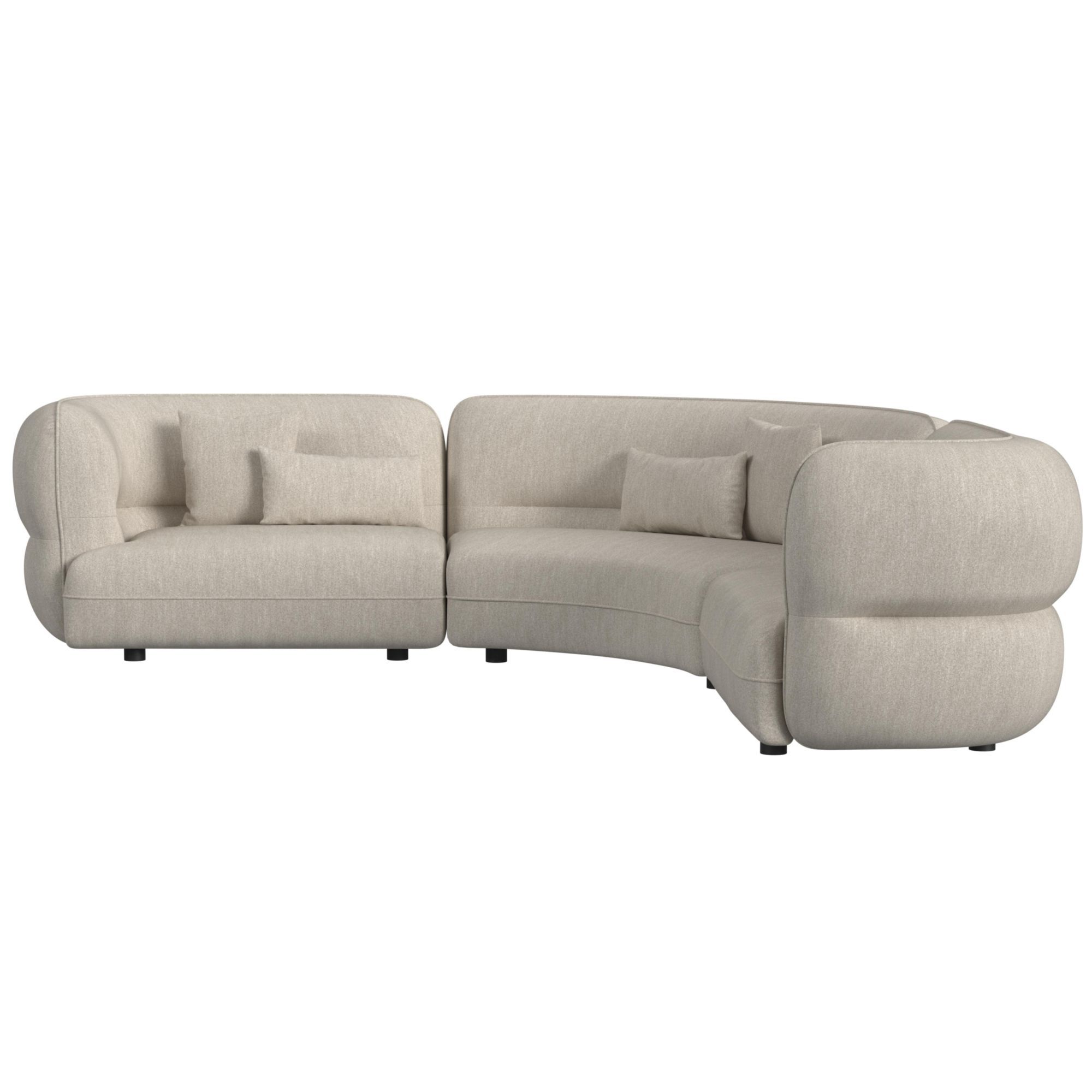 Four Seasons - Sectional Set With 6 Pillows - Camel
