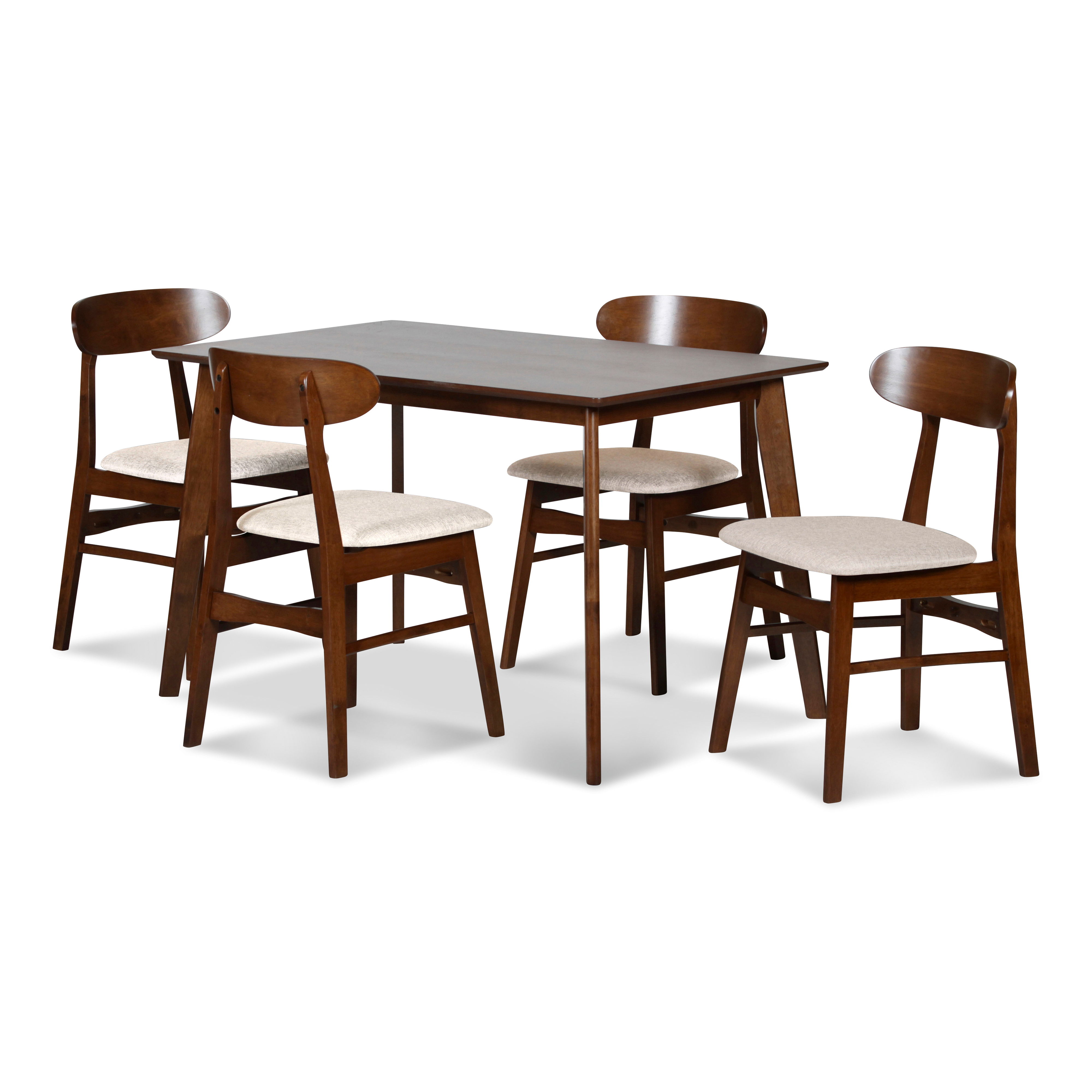 Morocco - 5 Piece Dining Room Set (Rectangle Dining Table & 4 Chairs) - Natural