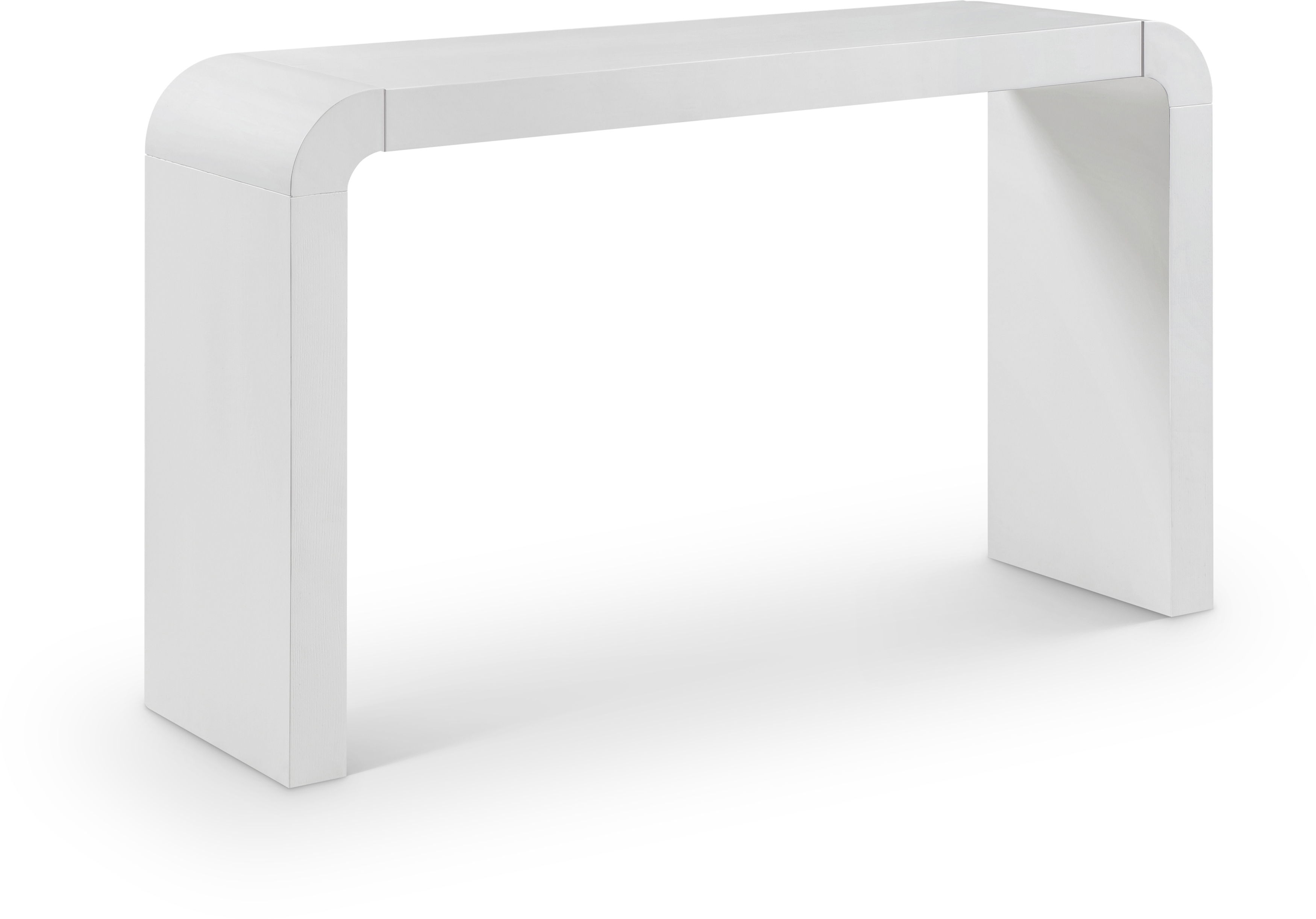 Toulon - Oak Veneer Console Table - White
